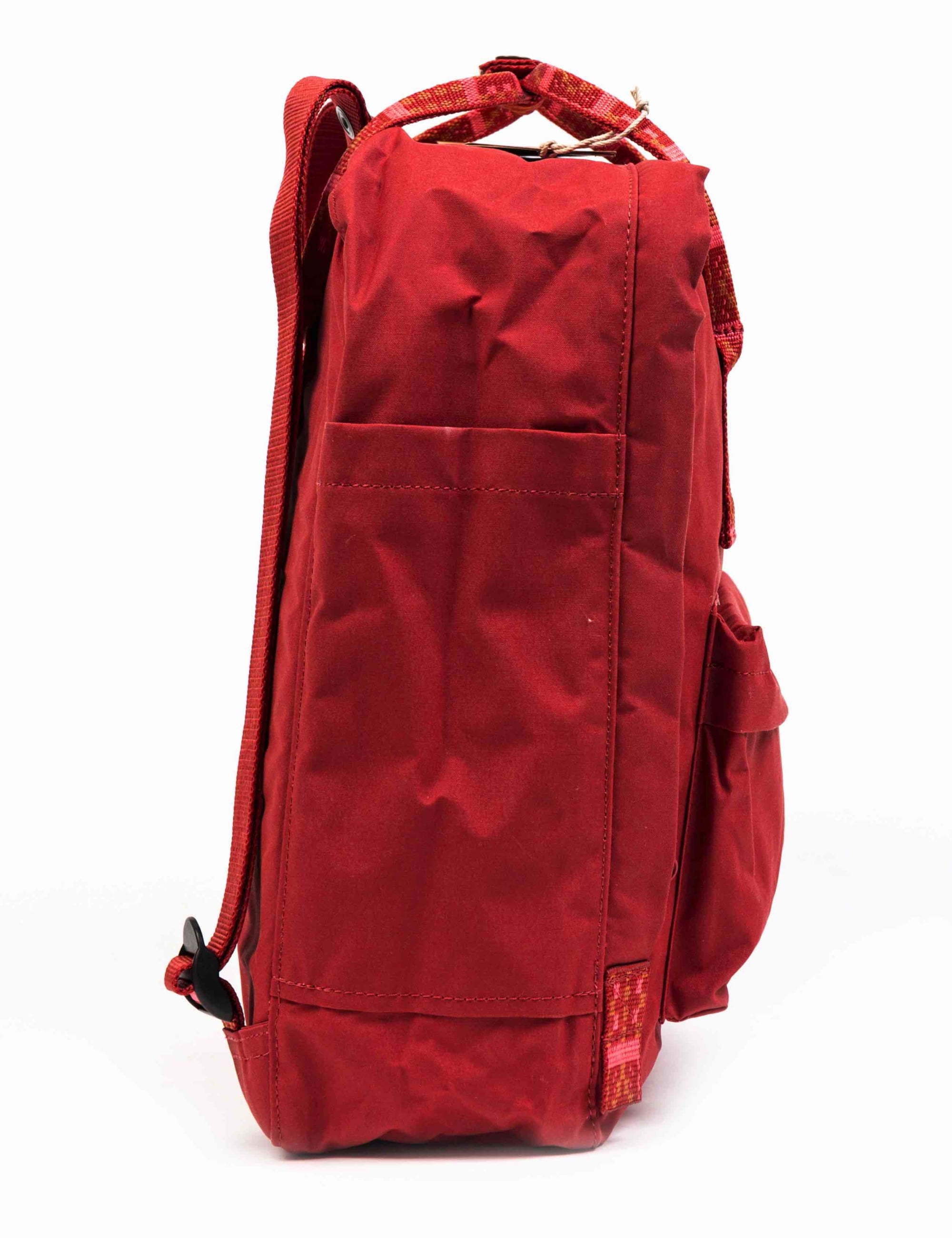 Kanken Classic Backpack - Deep Red/Folk Pattern