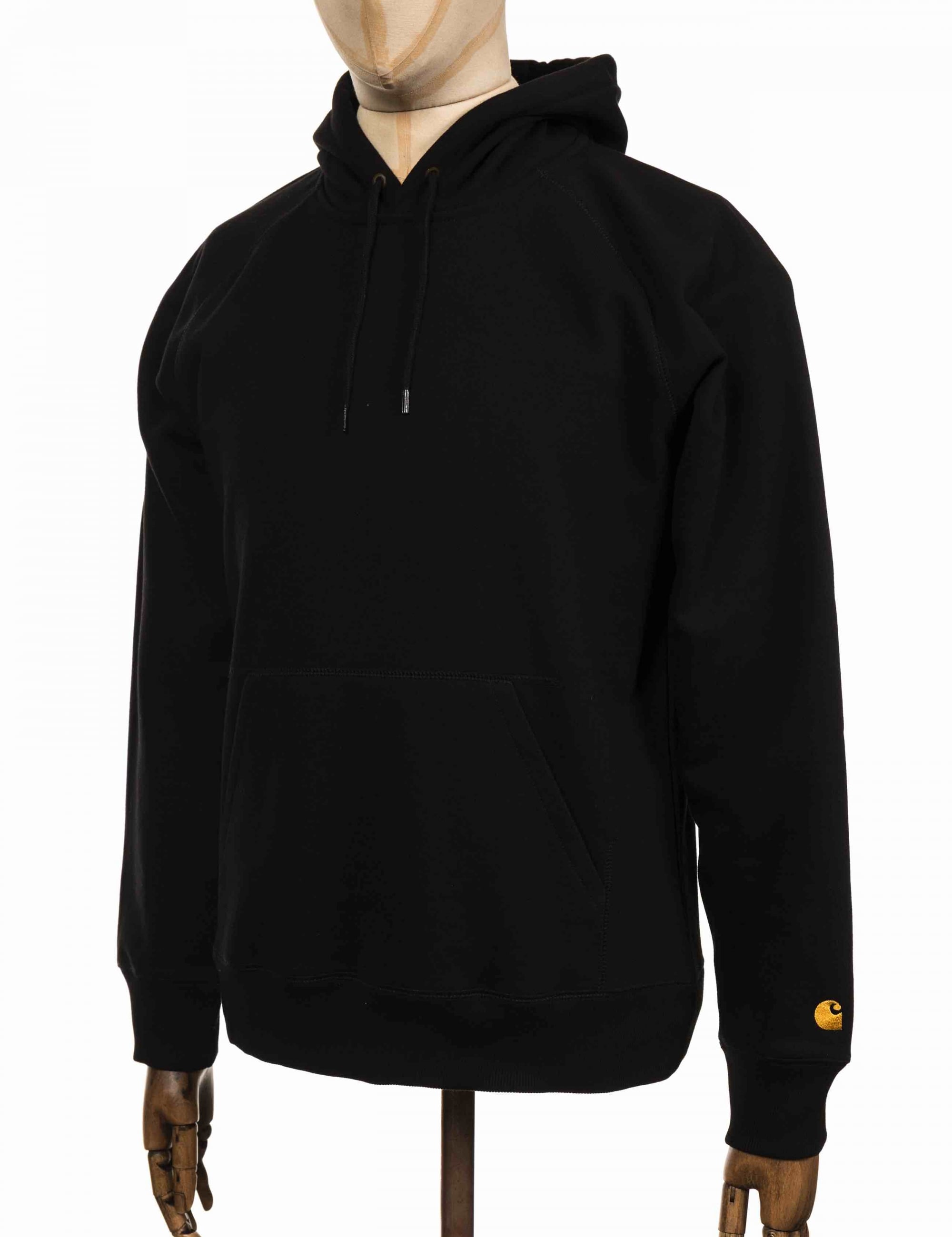 Carhartt WIP Chase Hooded Sweat - Black/Gold