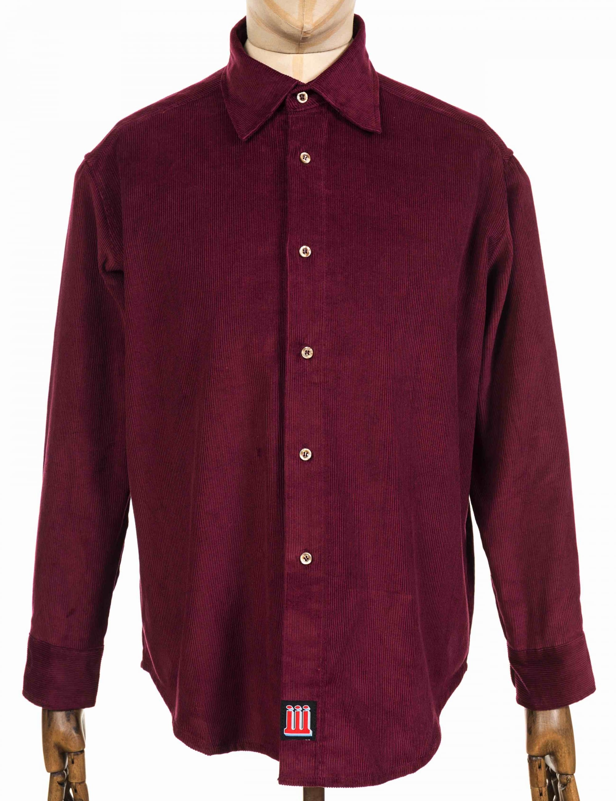 Temple Cord Shirt - Burgundy