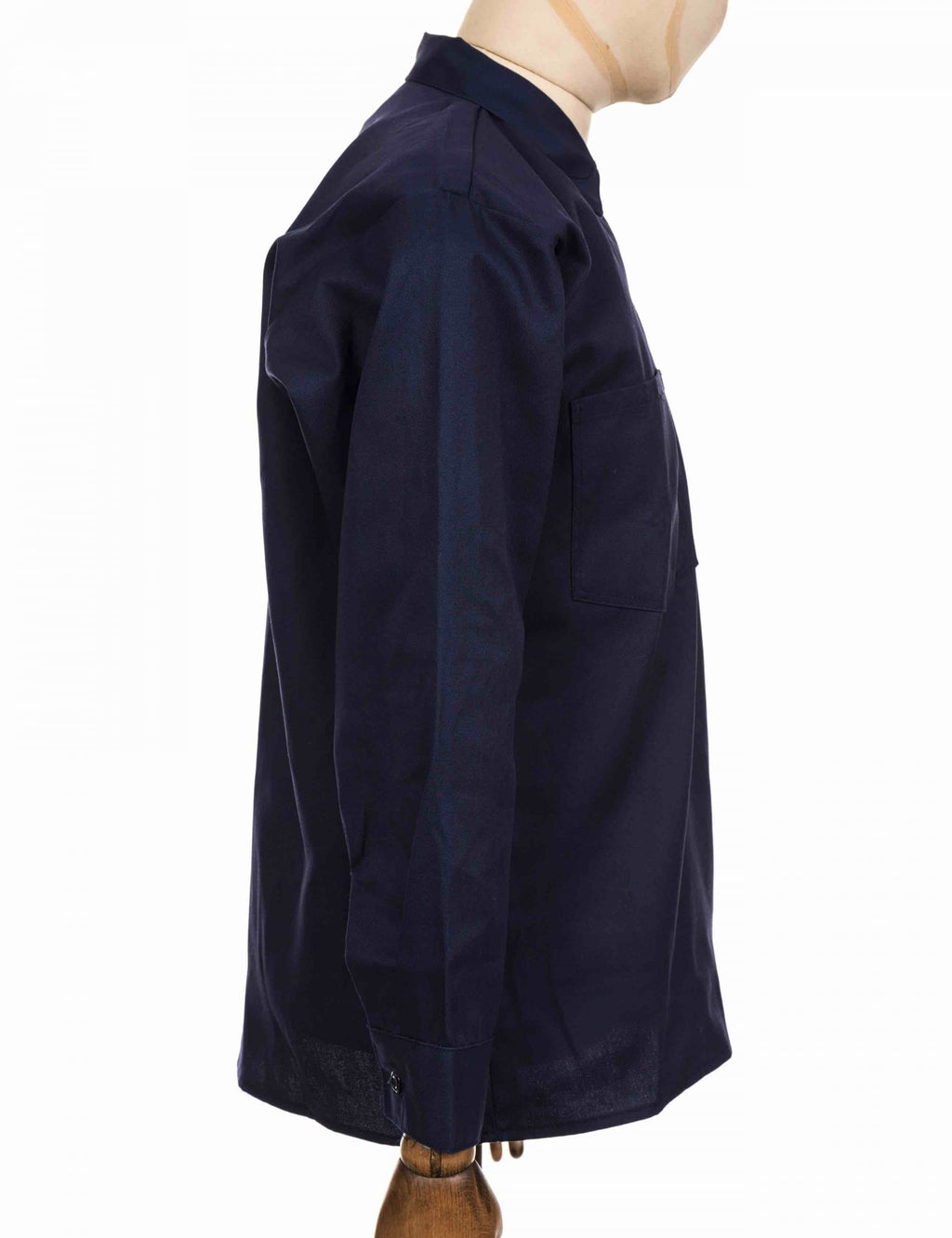Half Zip Long Sleeve Work Shirt - Navy