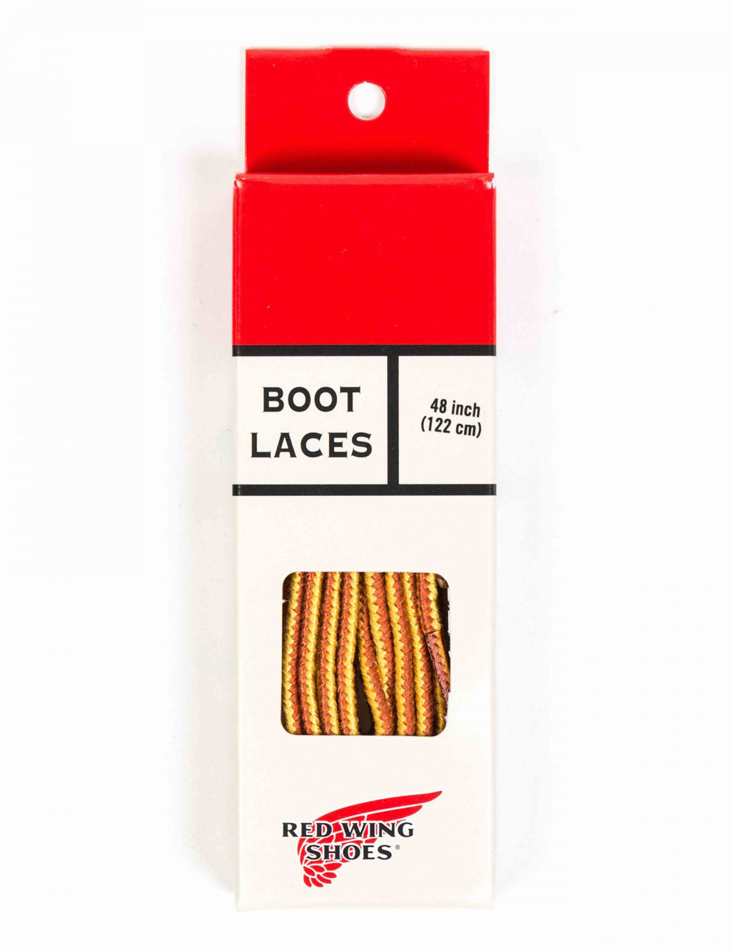 Boot laces package, tan/gold round laces, 48 in (122 cm)