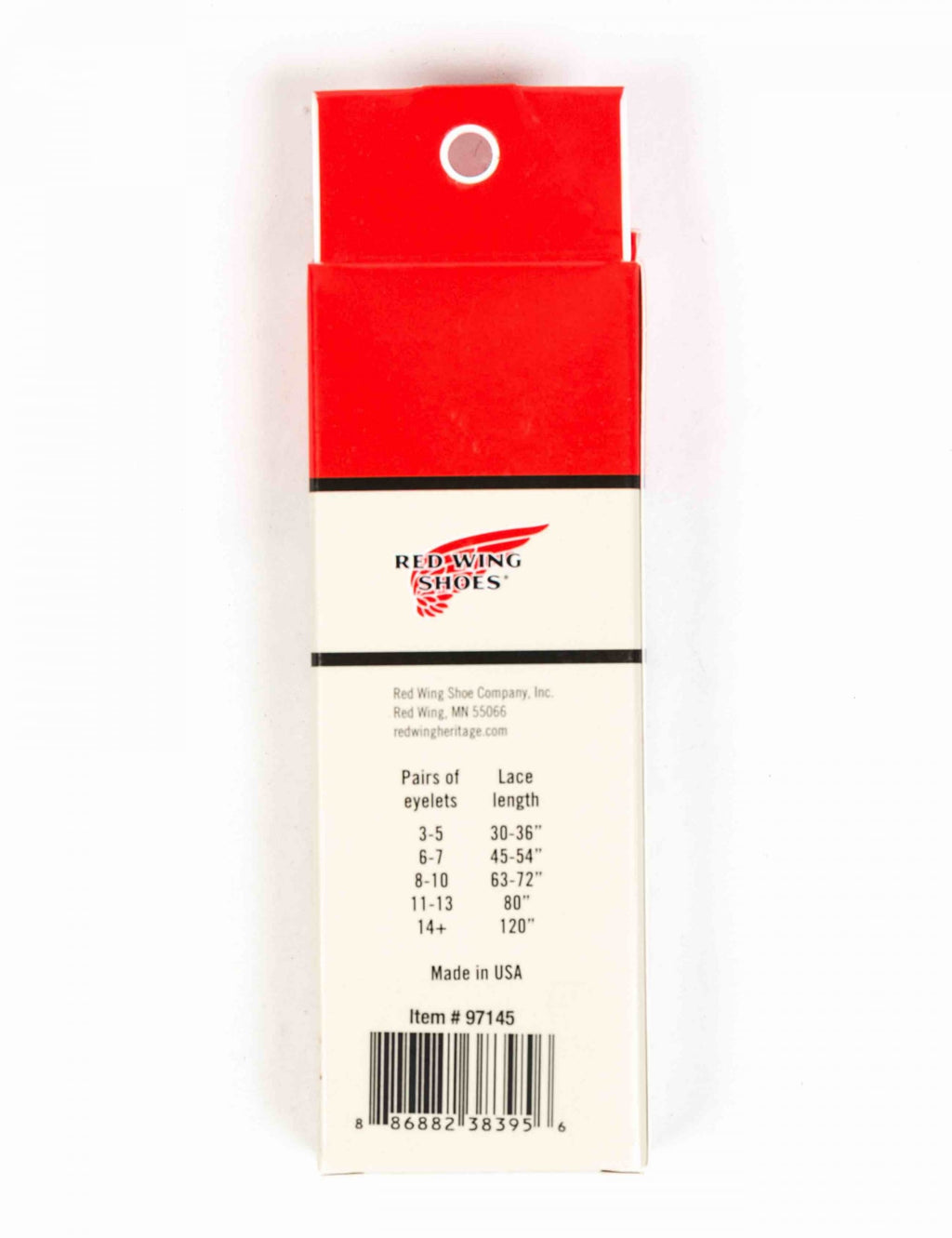 63 in black and brown boot laces box back with sizing chart