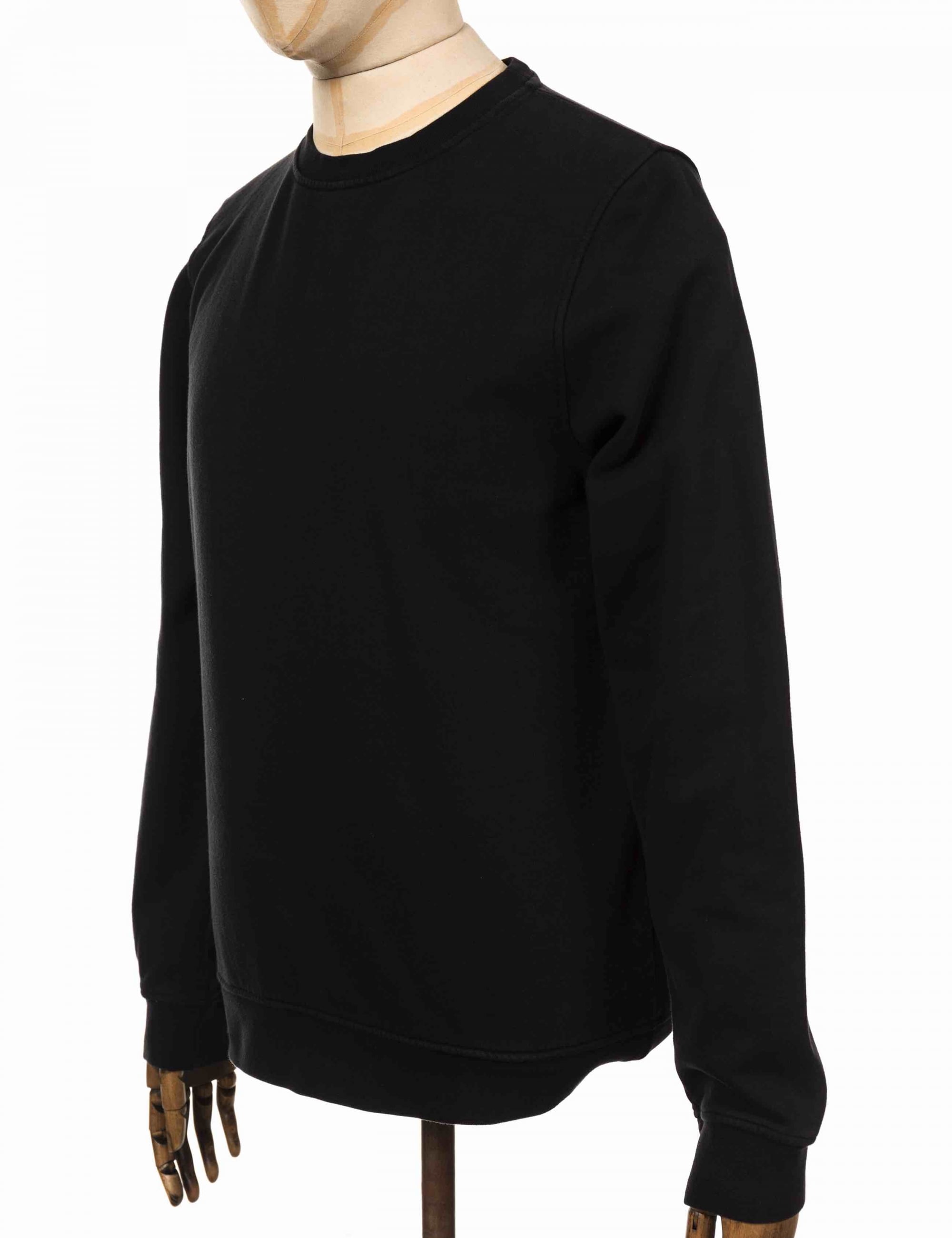 Organic Crew Sweat - Deep Black