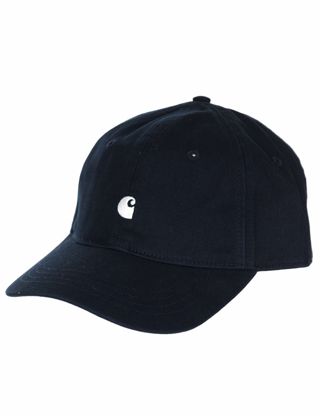 Madison logo cap, dark navy with white logo emblem