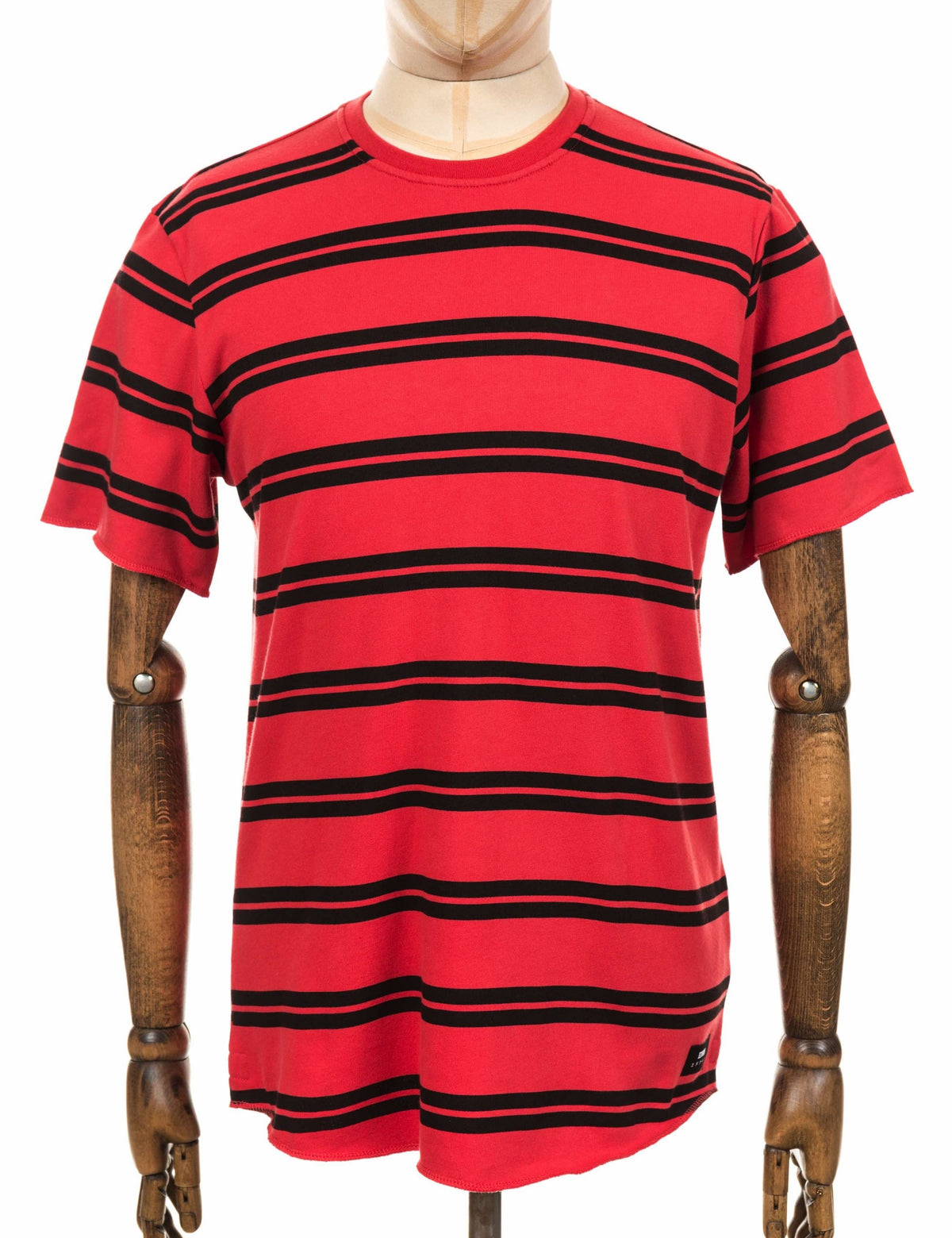 Edwin Jeans Short Sleeve Terry Striped T-Shirt - Red/Black - Clothing ...