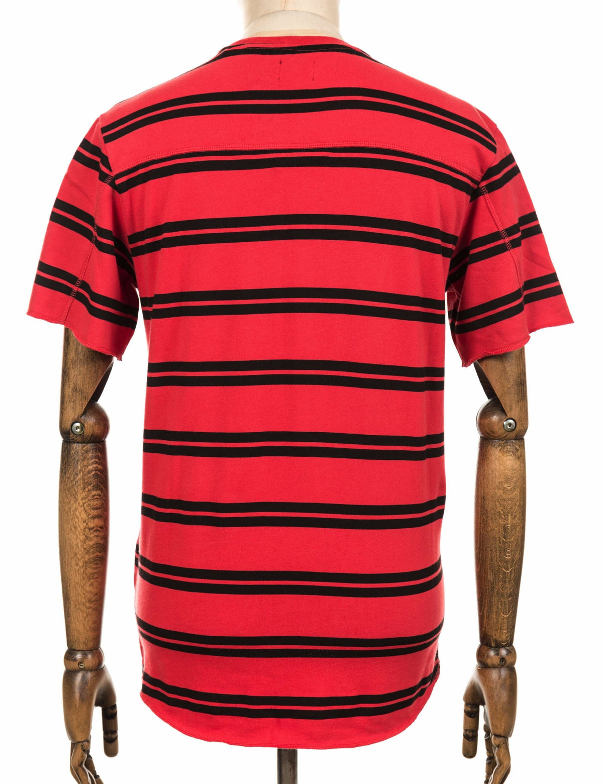 Edwin Jeans Short Sleeve Terry Striped T-Shirt - Red/Black - Clothing ...
