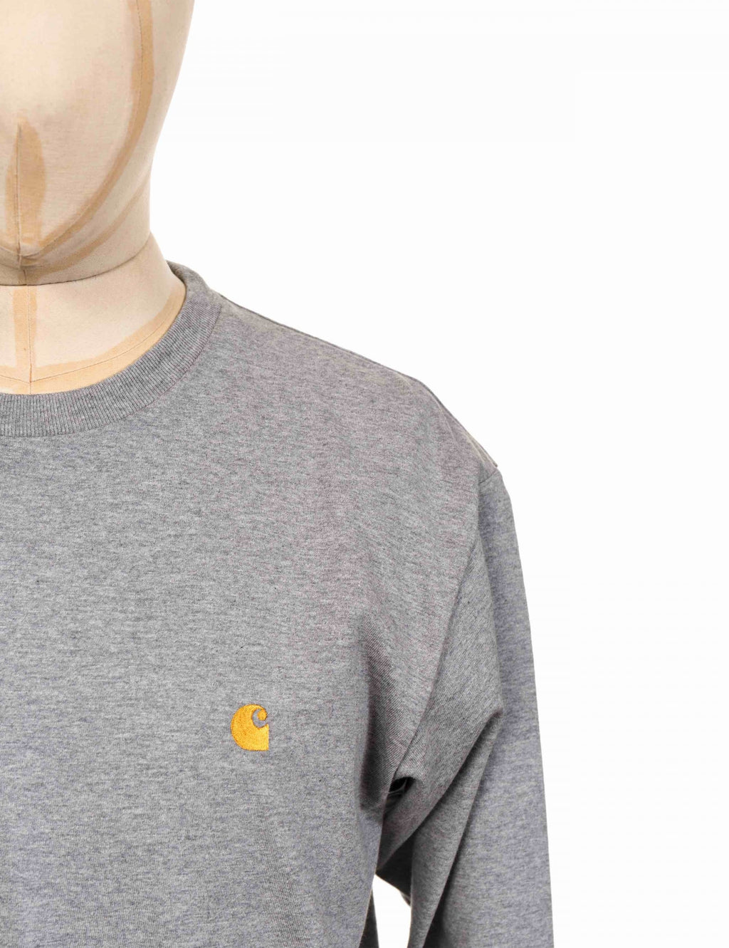 Chase Long Sleeve T-Shirt - Grey Heather/Gold