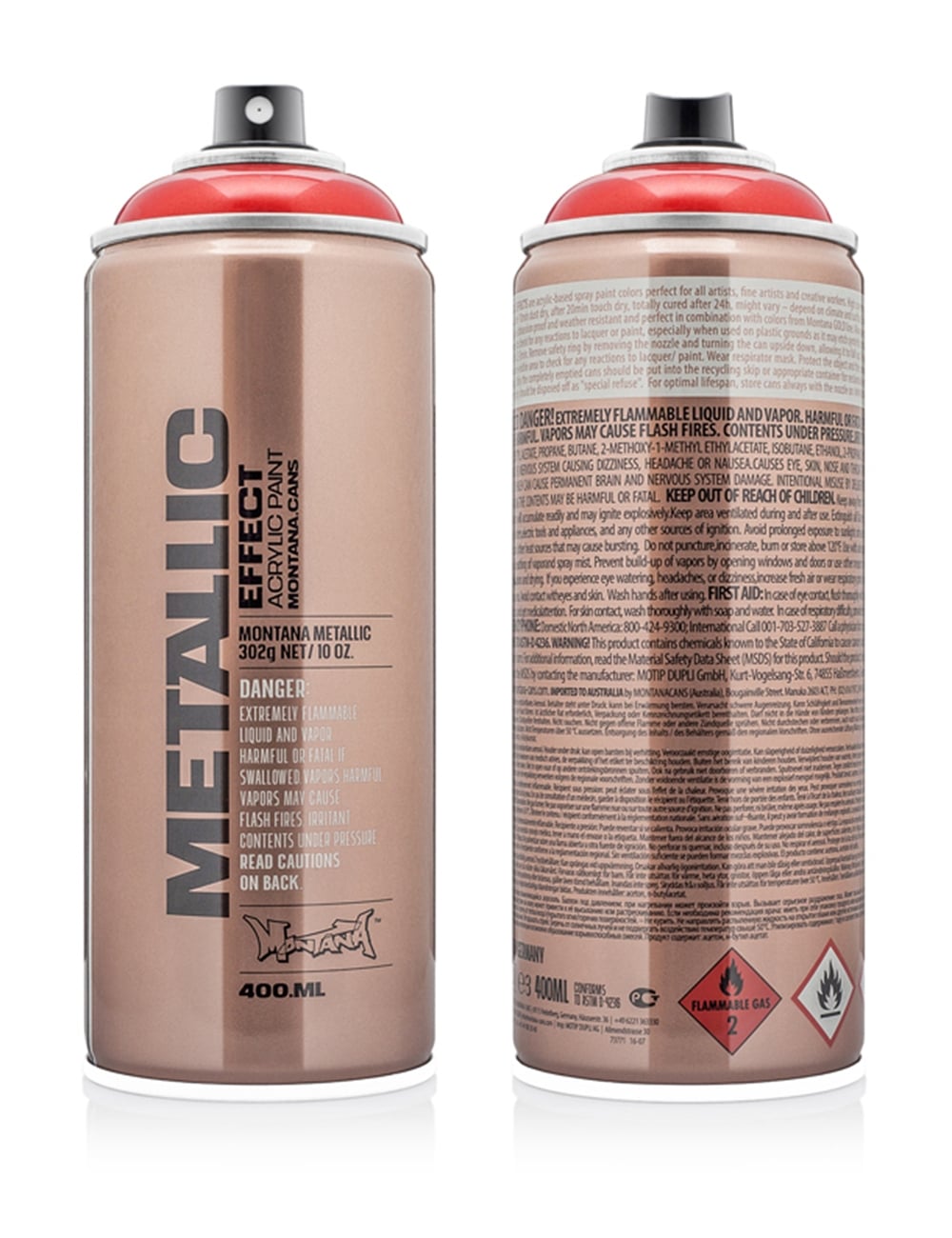 Metallic Effect Spray Paint 400ml - Red EMC3020