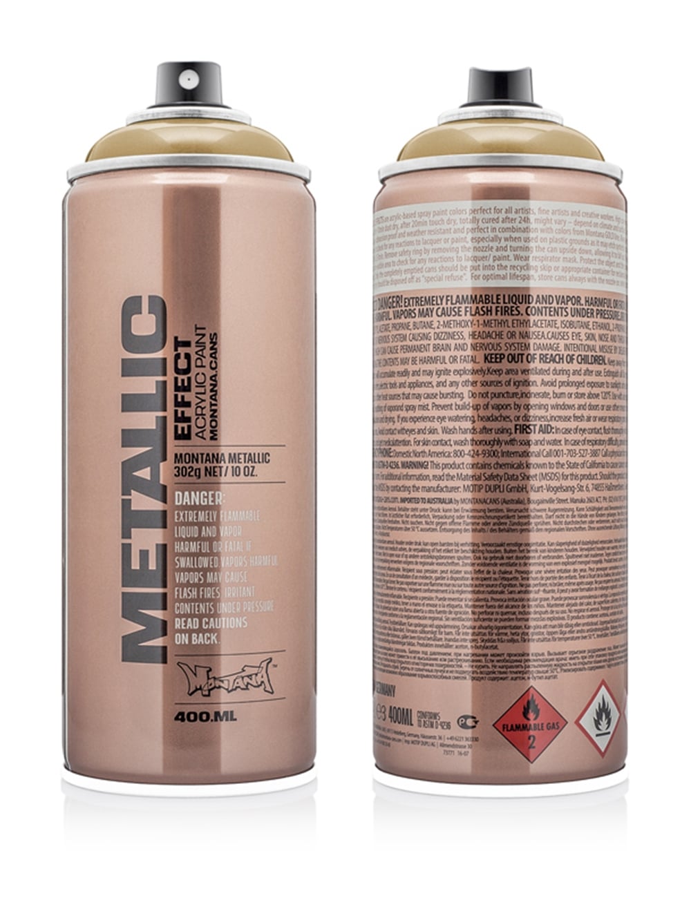 Metallic Effect Spray Paint 400ml - Gold EMC1050