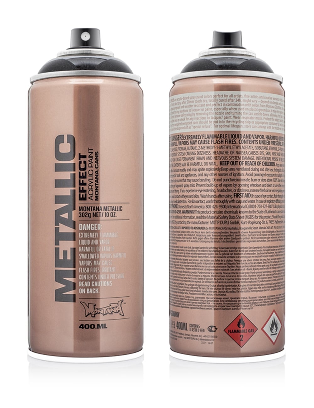 Metallic Effect Spray Paint 400ml - Black EMC9000