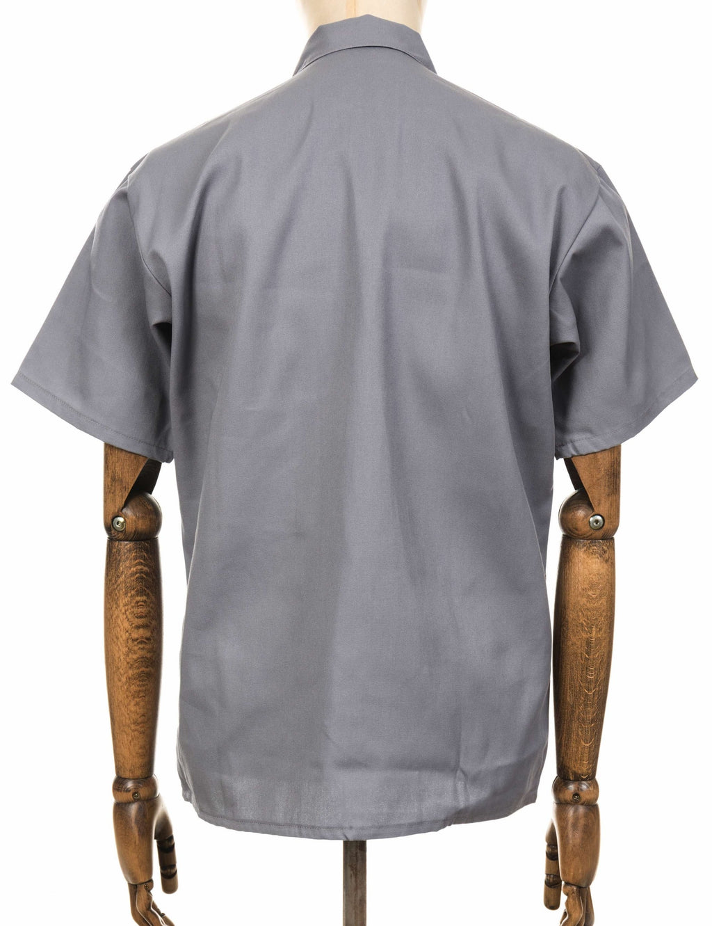 Half Zip Short Sleeve Work Shirt - Light Grey