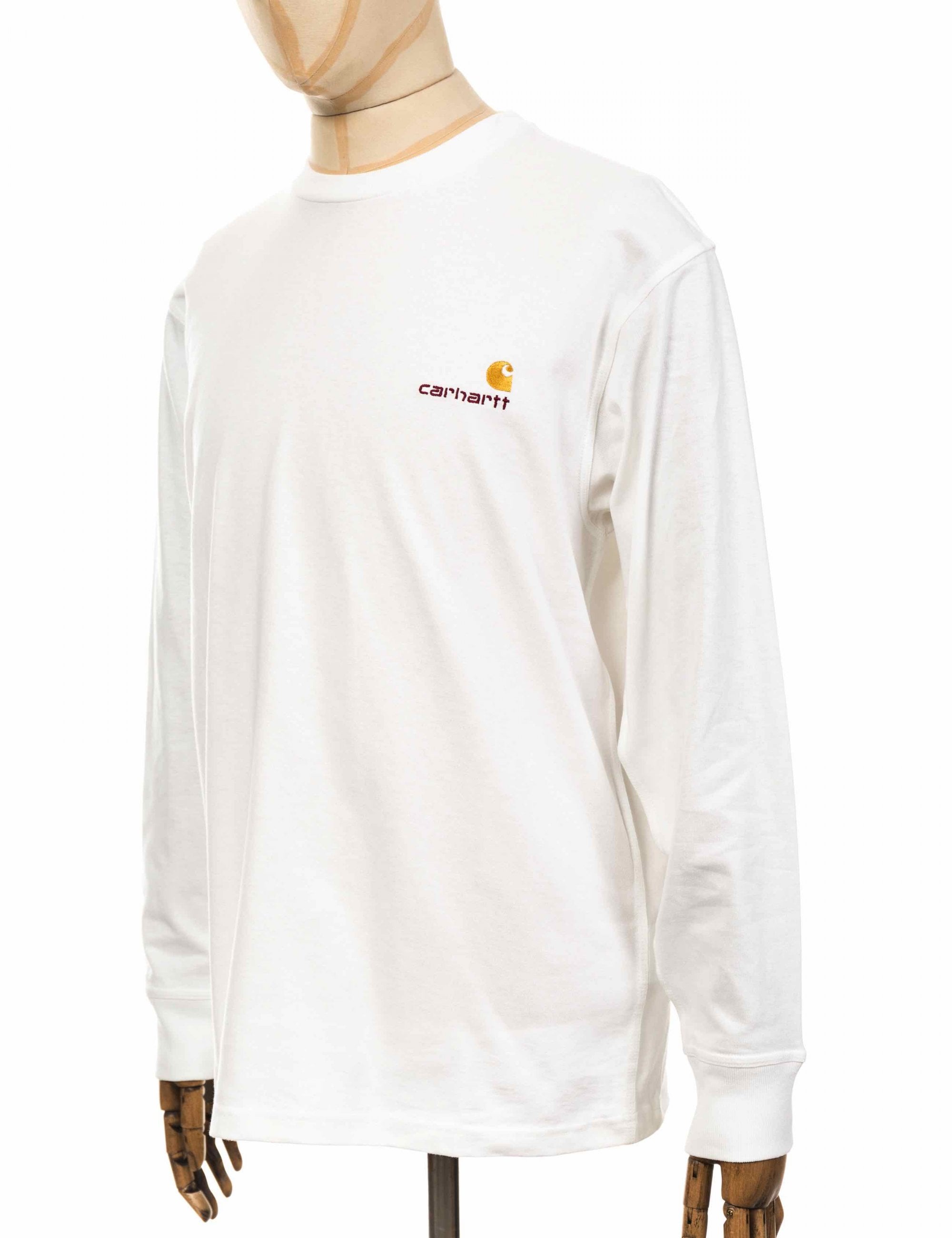 Carhartt WIP American Script Long Sleeve T-Shirt - White