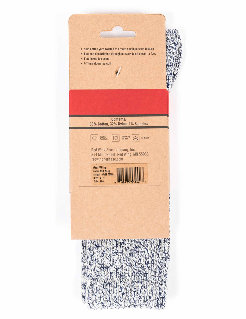 97168 Cotton Ragg Socks - Blue/White