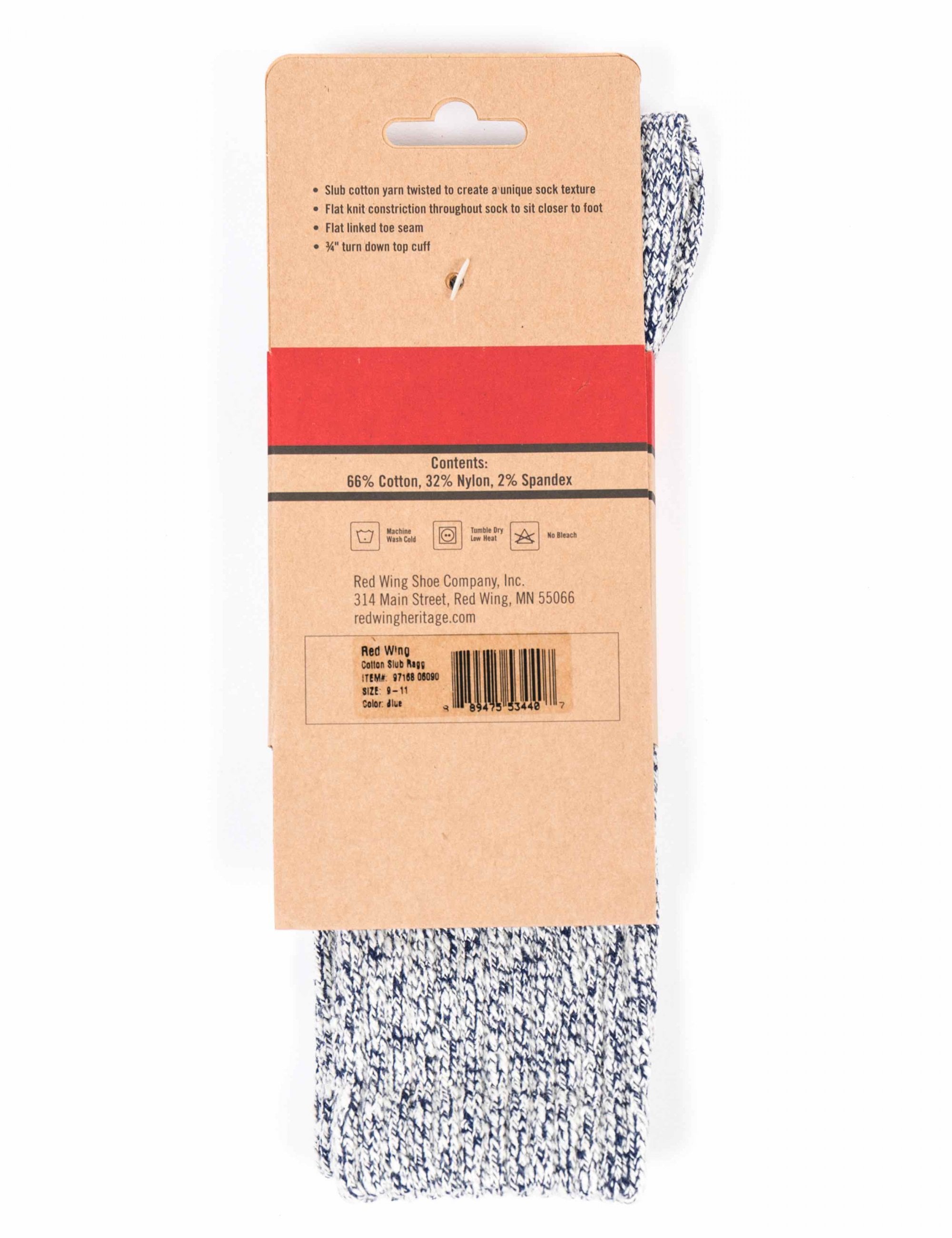 97168 Cotton Ragg Socks - Blue/White