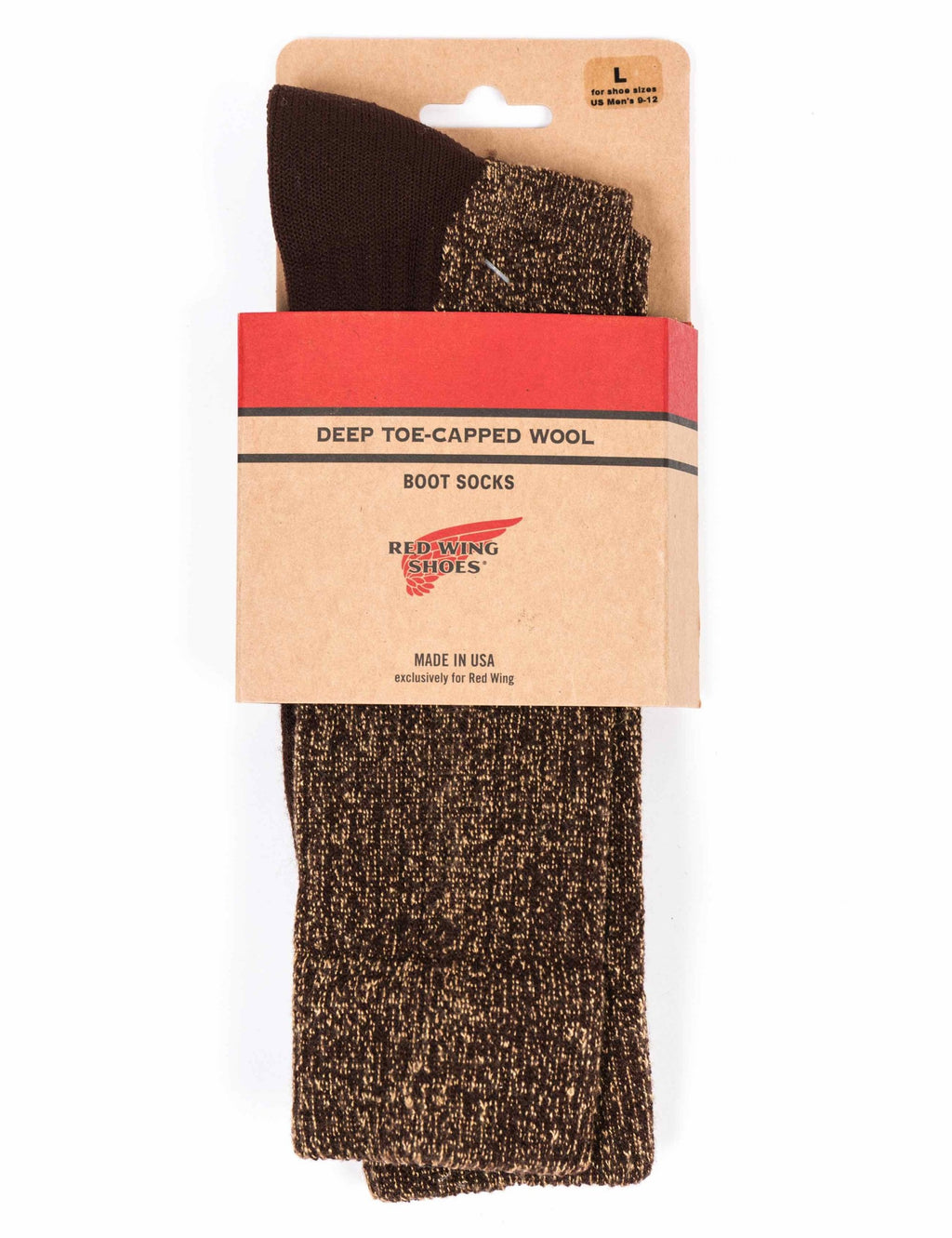 97640 Deep Toe Capped Wool Sock - Brown