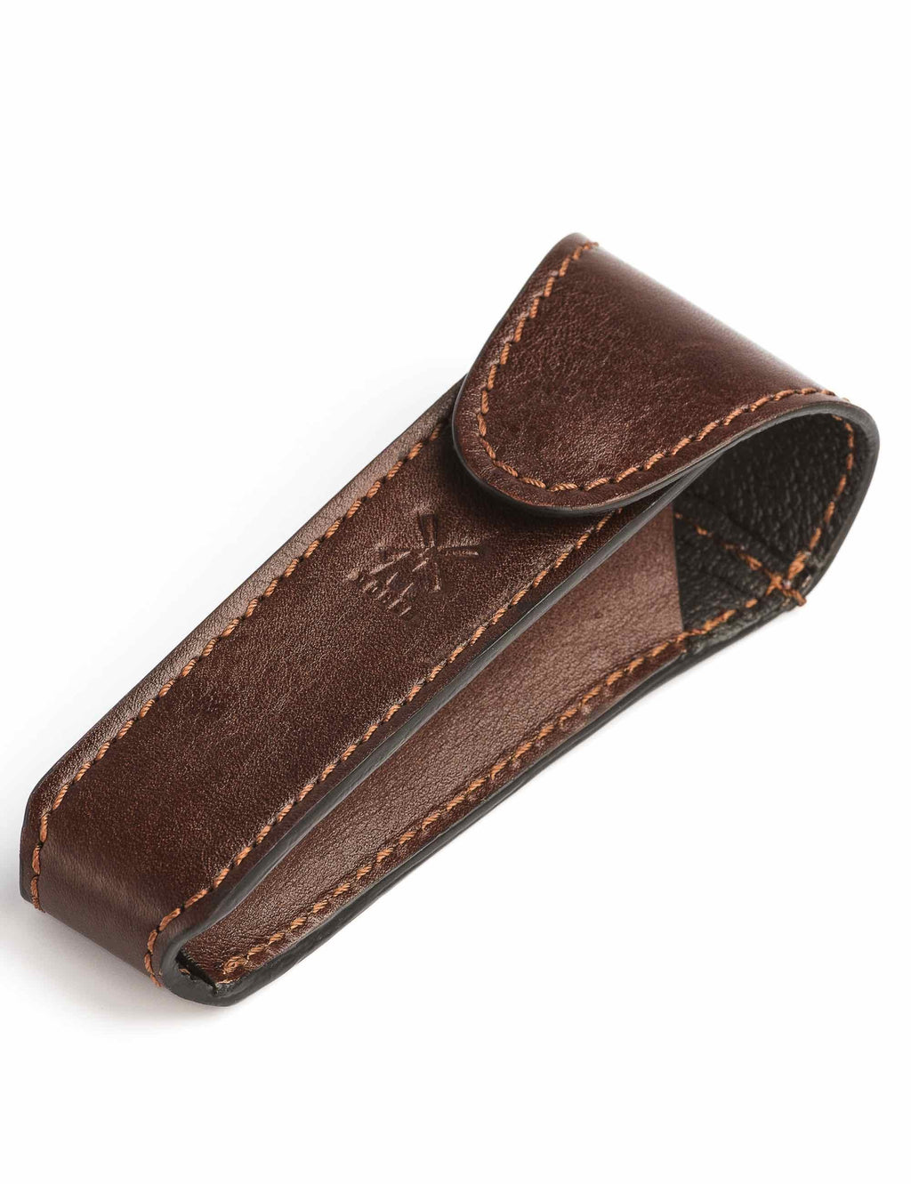 RT7 Leather Safety Razor Travel Pouch - Brown