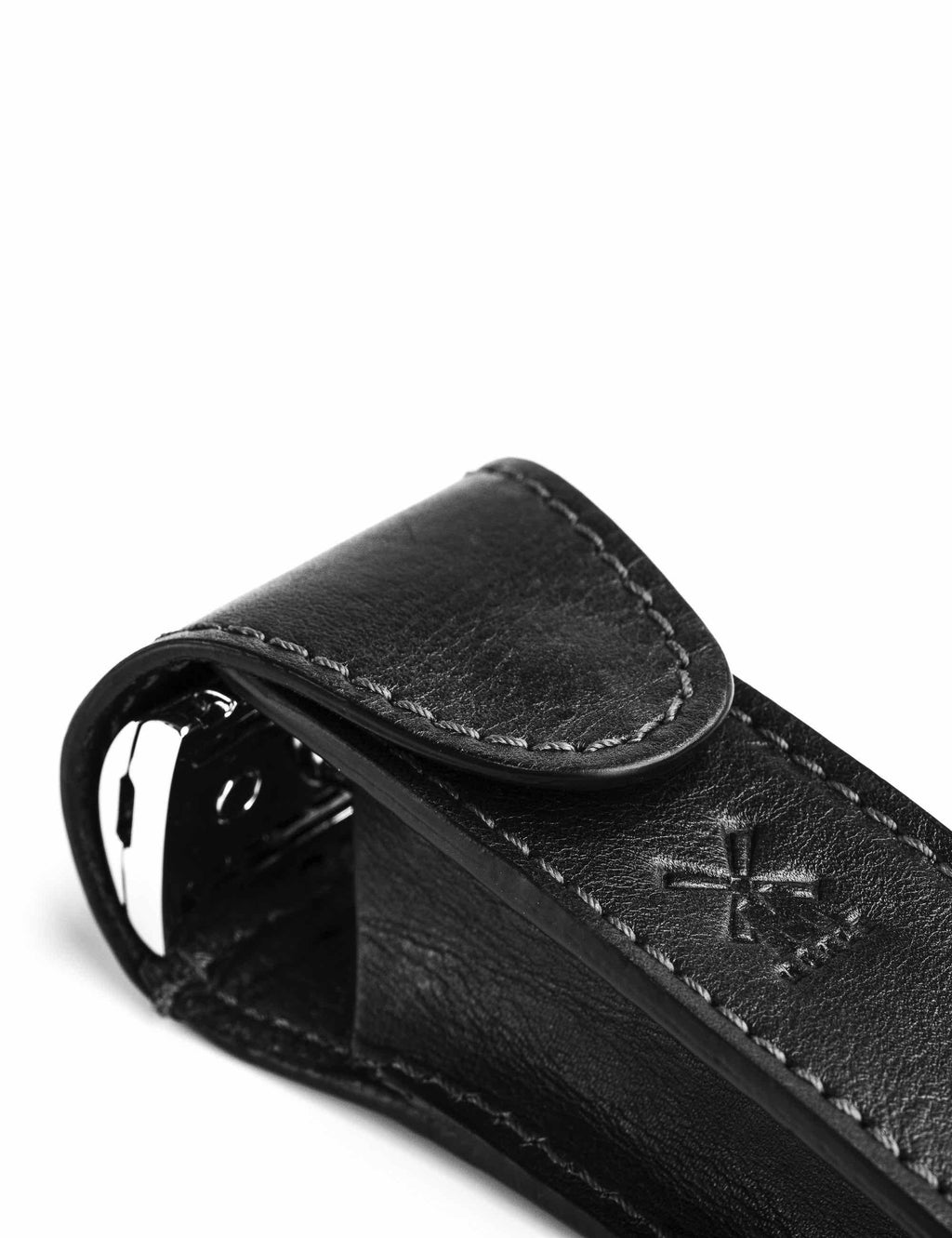RT6 Leather Safety Razor Travel Pouch - Black