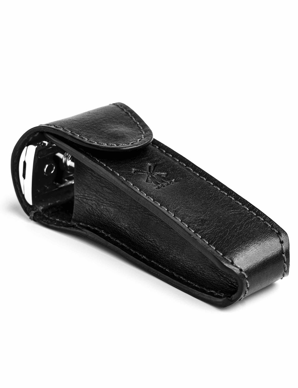 RT6 Leather Safety Razor Travel Pouch - Black