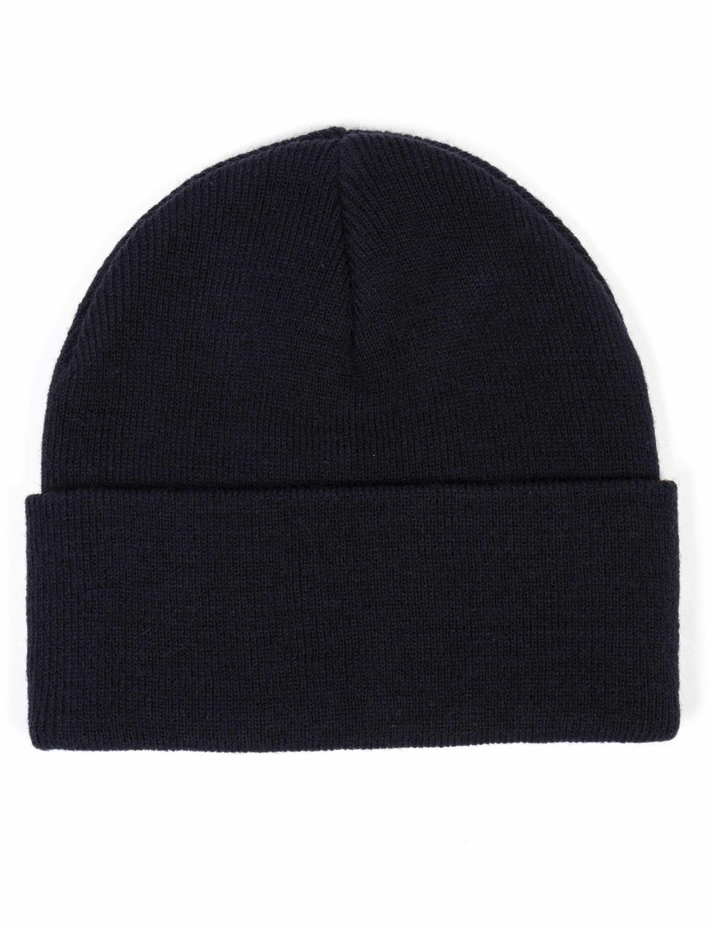 Dark navy beanie hat with plain front