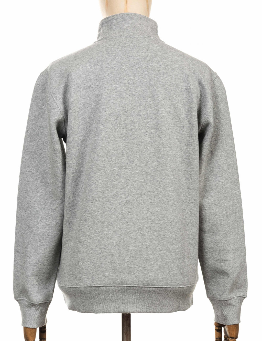 Chase Zip Neck Sweat - Grey Heather/Gold