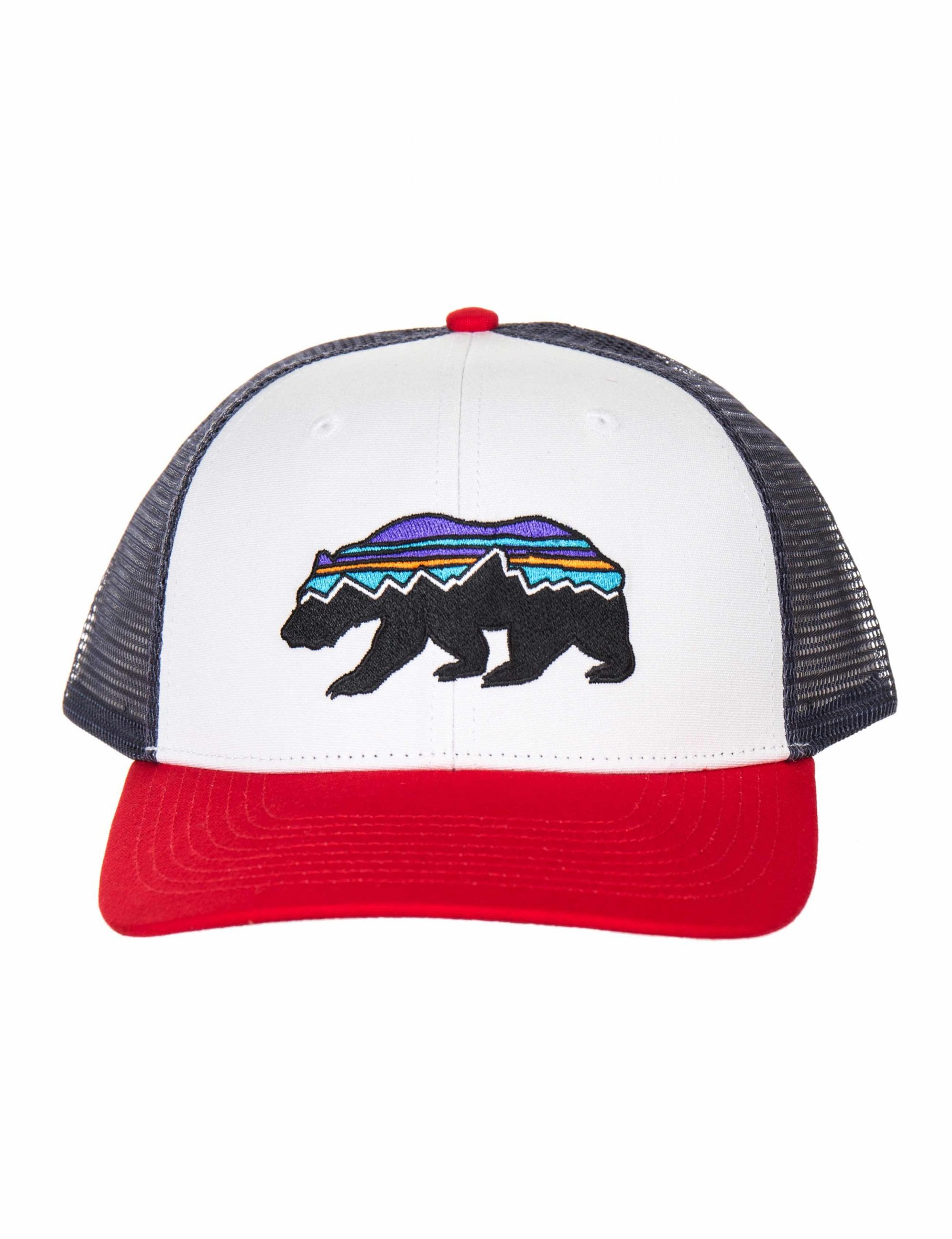 Fitz Roy Bear Trucker Hat - White
