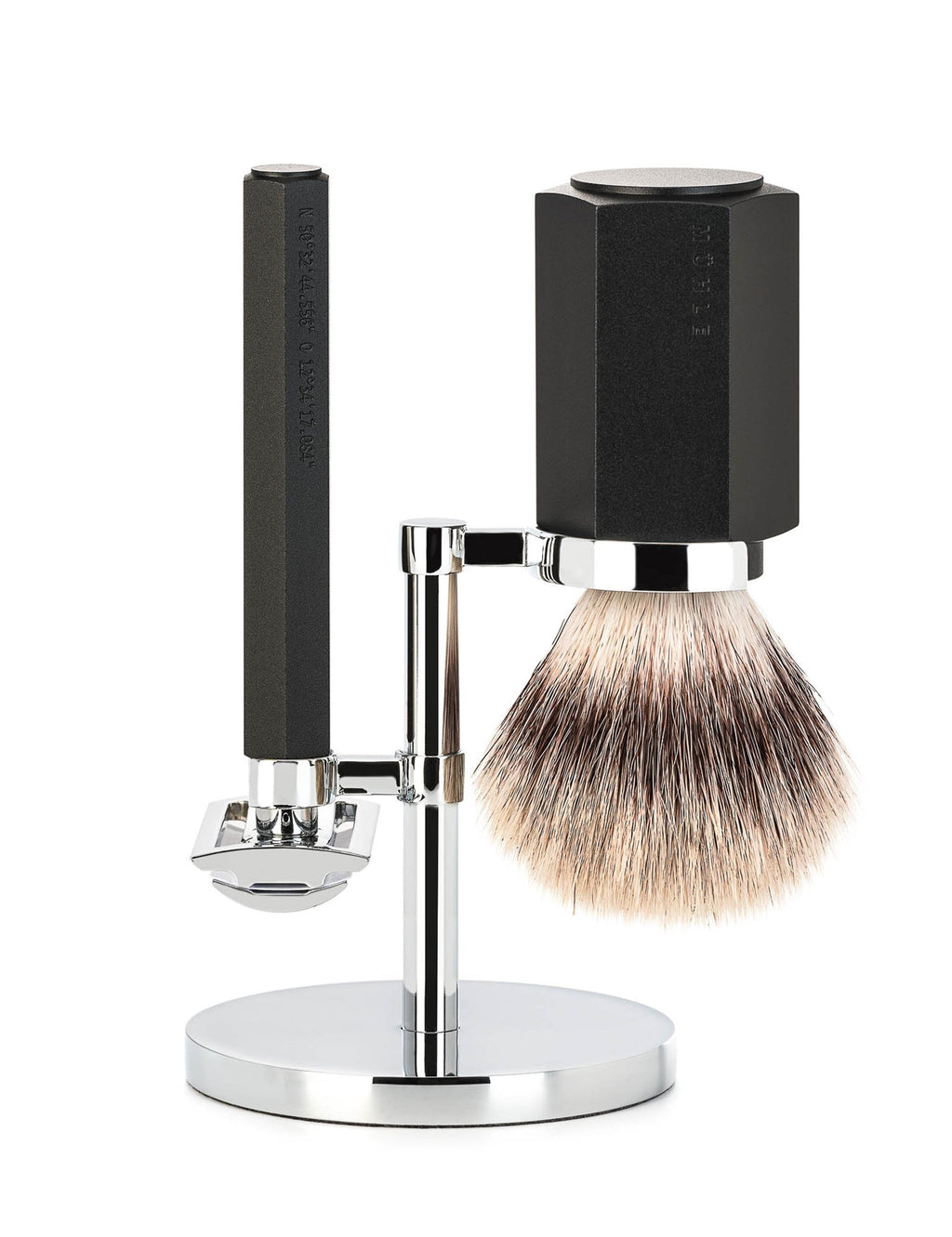 HEXAGON Silvertip Fibre 3-Piece Shaving Set - Graphite