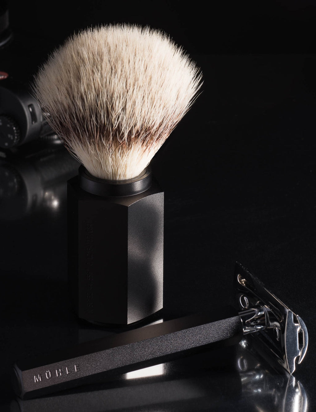 HEXAGON Silvertip Fibre 3-Piece Shaving Set - Graphite