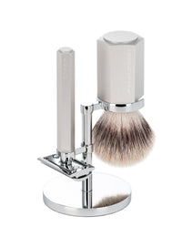 HEXAGON Silvertip Fibre 3-Piece Shaving Set - Pure