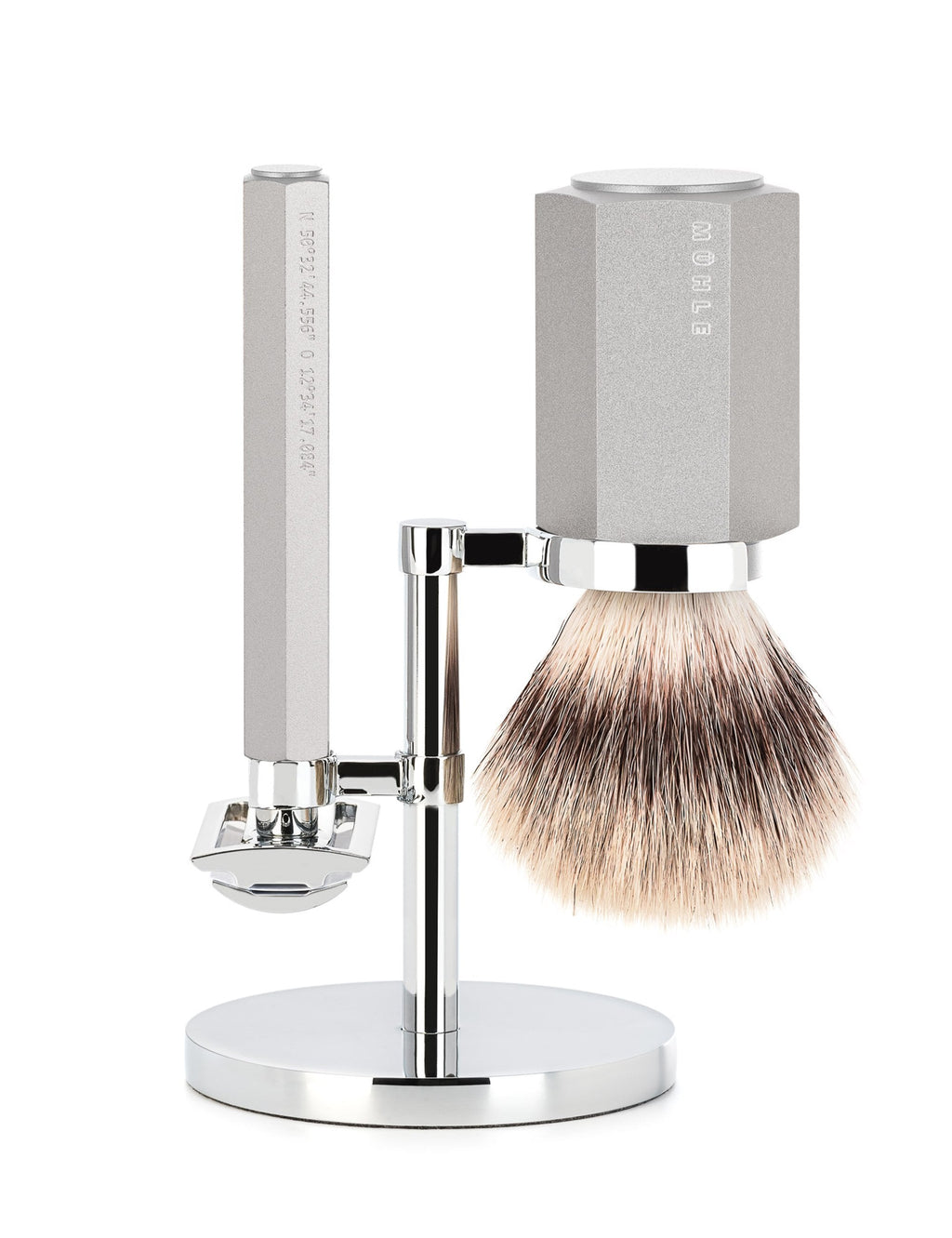 HEXAGON Silvertip Fibre 3-Piece Shaving Set - Pure