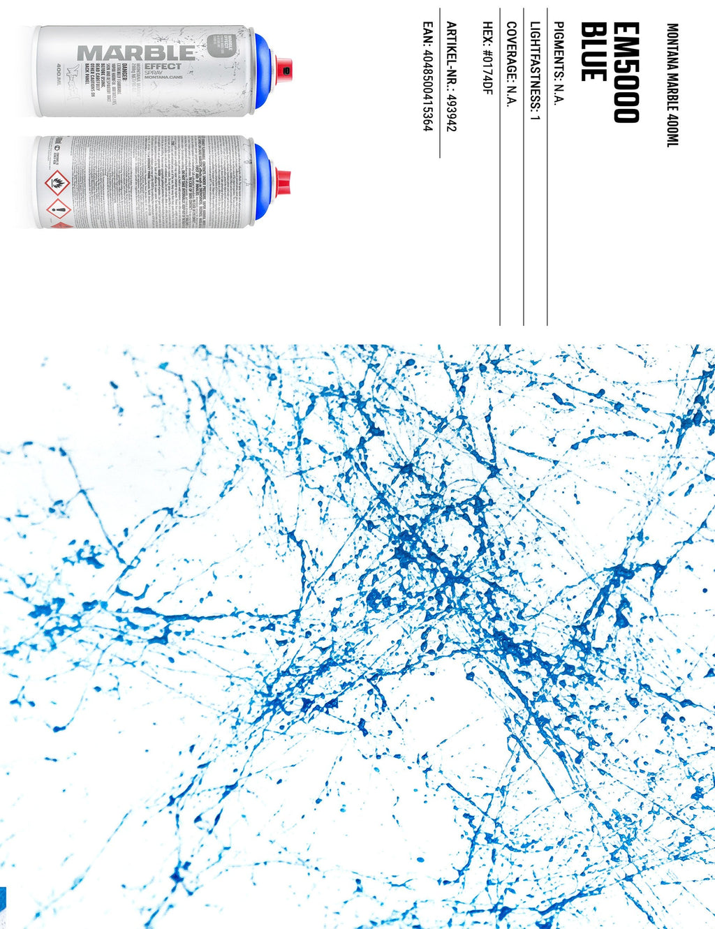 Marble Effect Spray Paint 400ml - Blue EM5000