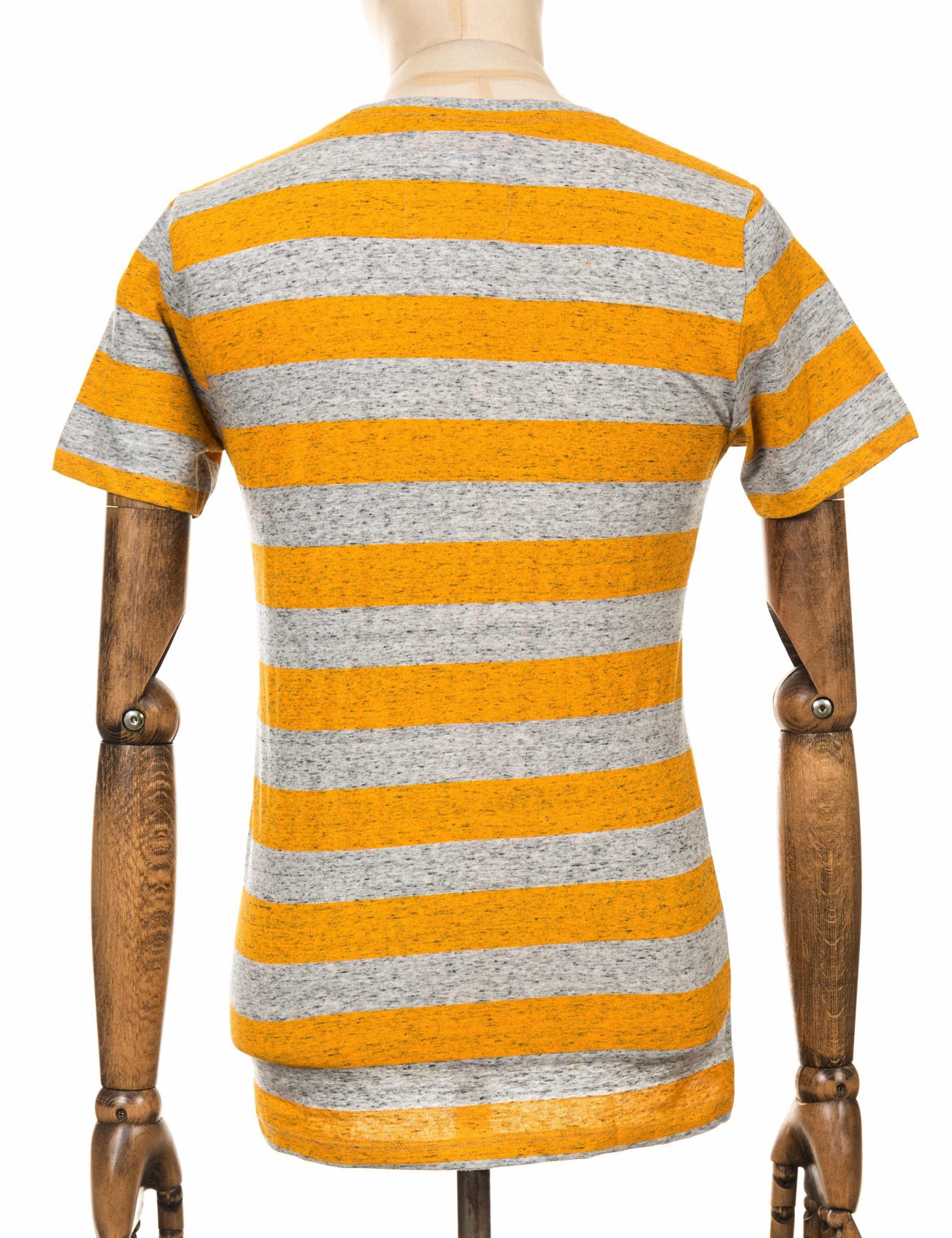 Snort Organic Pocket T-Shirt - Yellow Grey