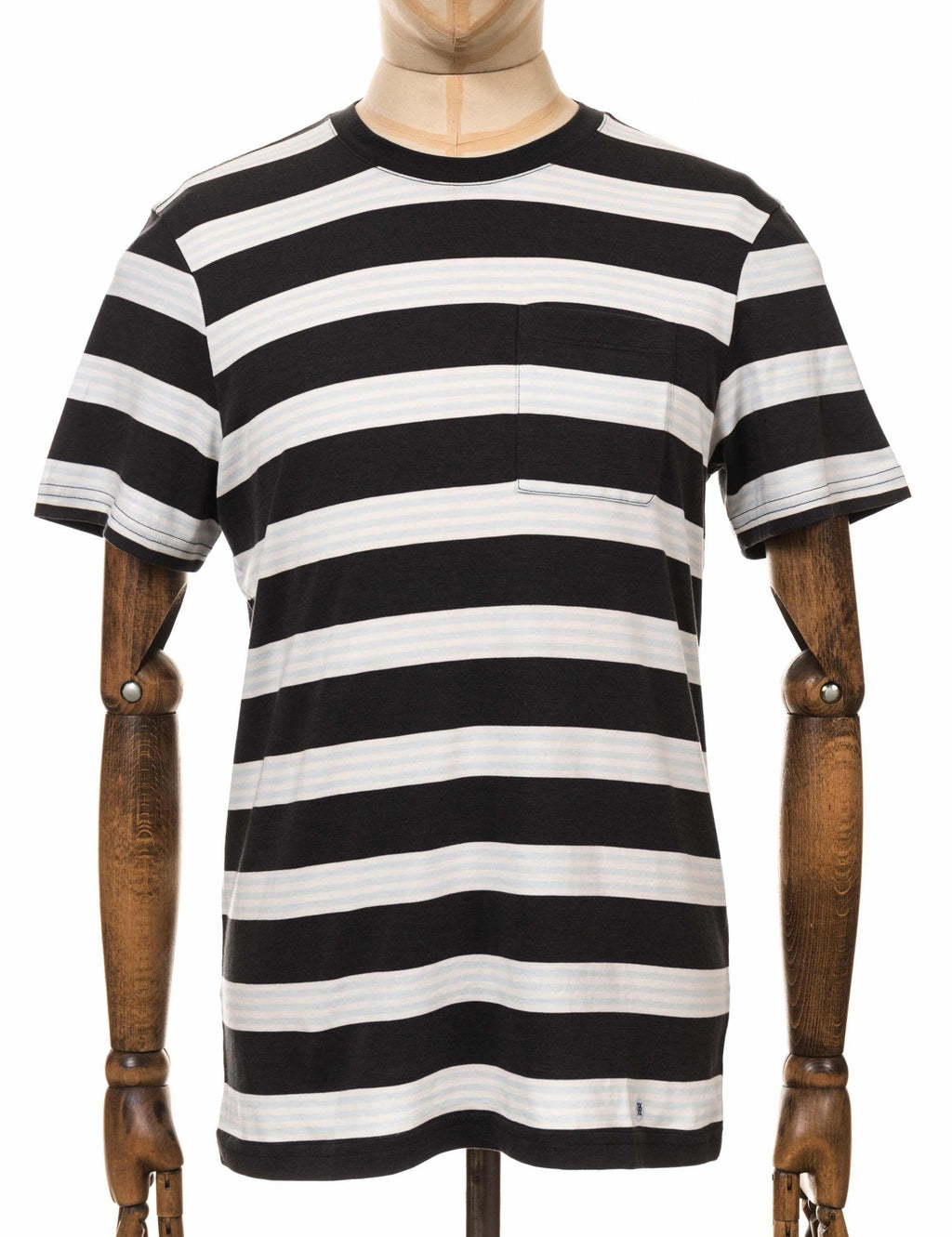 Binder Stripe T-Shirt - Black Fade