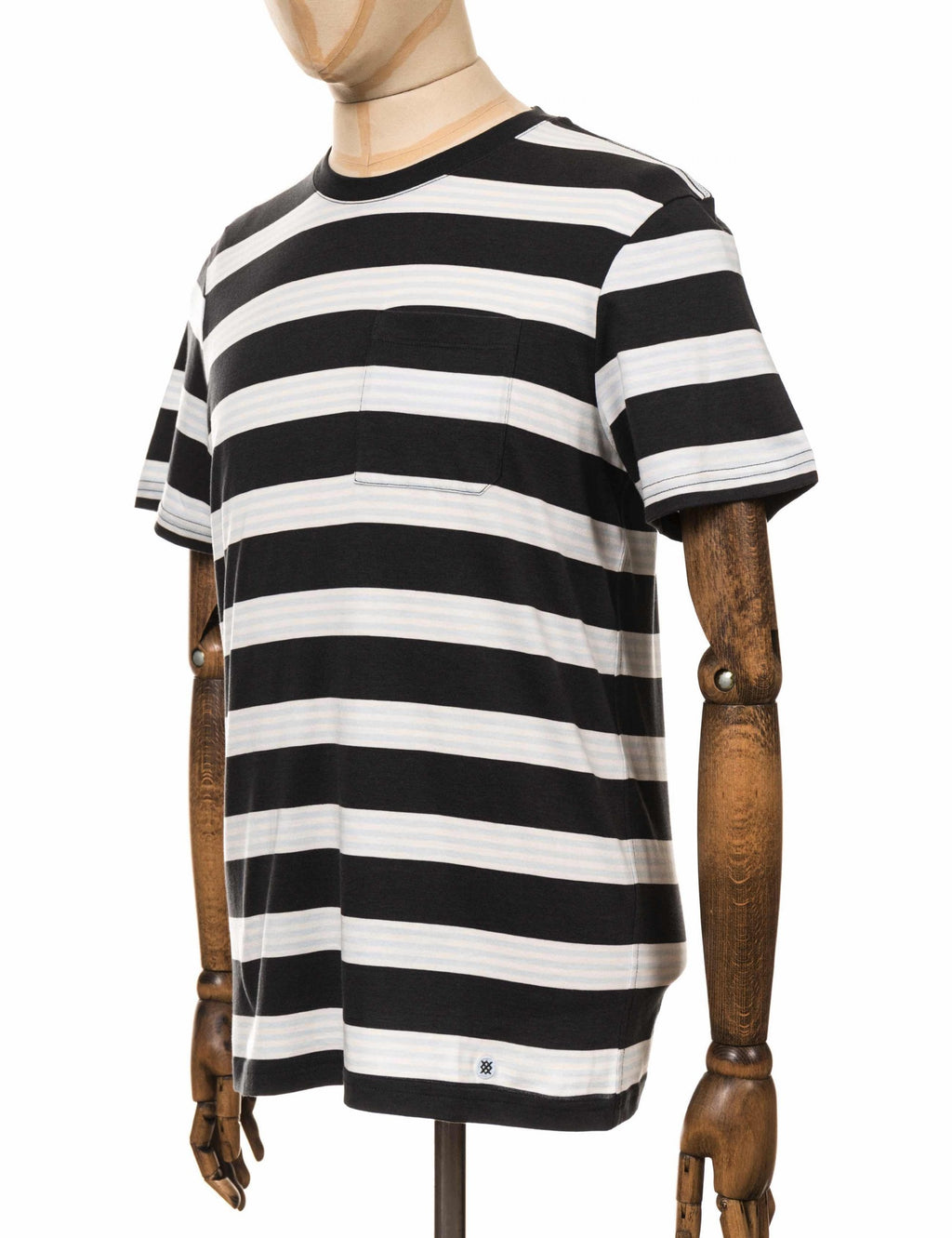 Binder Stripe T-Shirt - Black Fade
