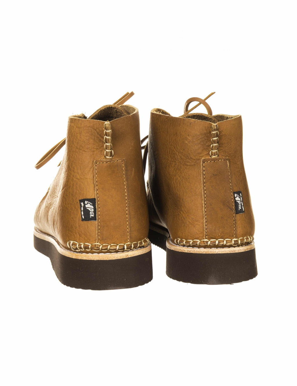 Lucas Vibram Leather Lace Up Boots - Tan