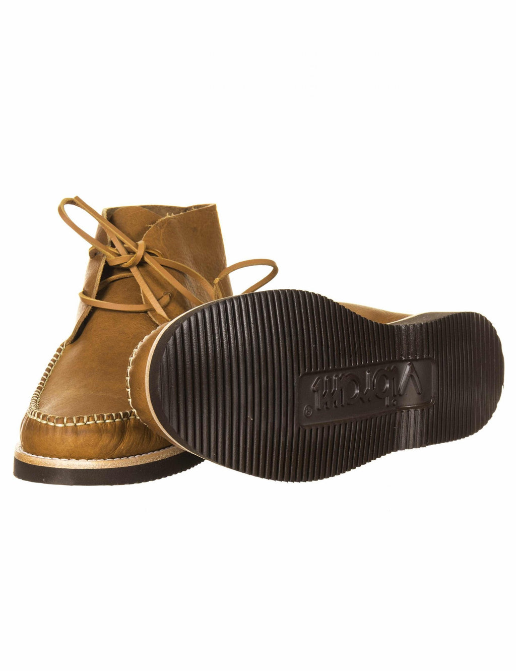 Lucas Vibram Leather Lace Up Boots - Tan