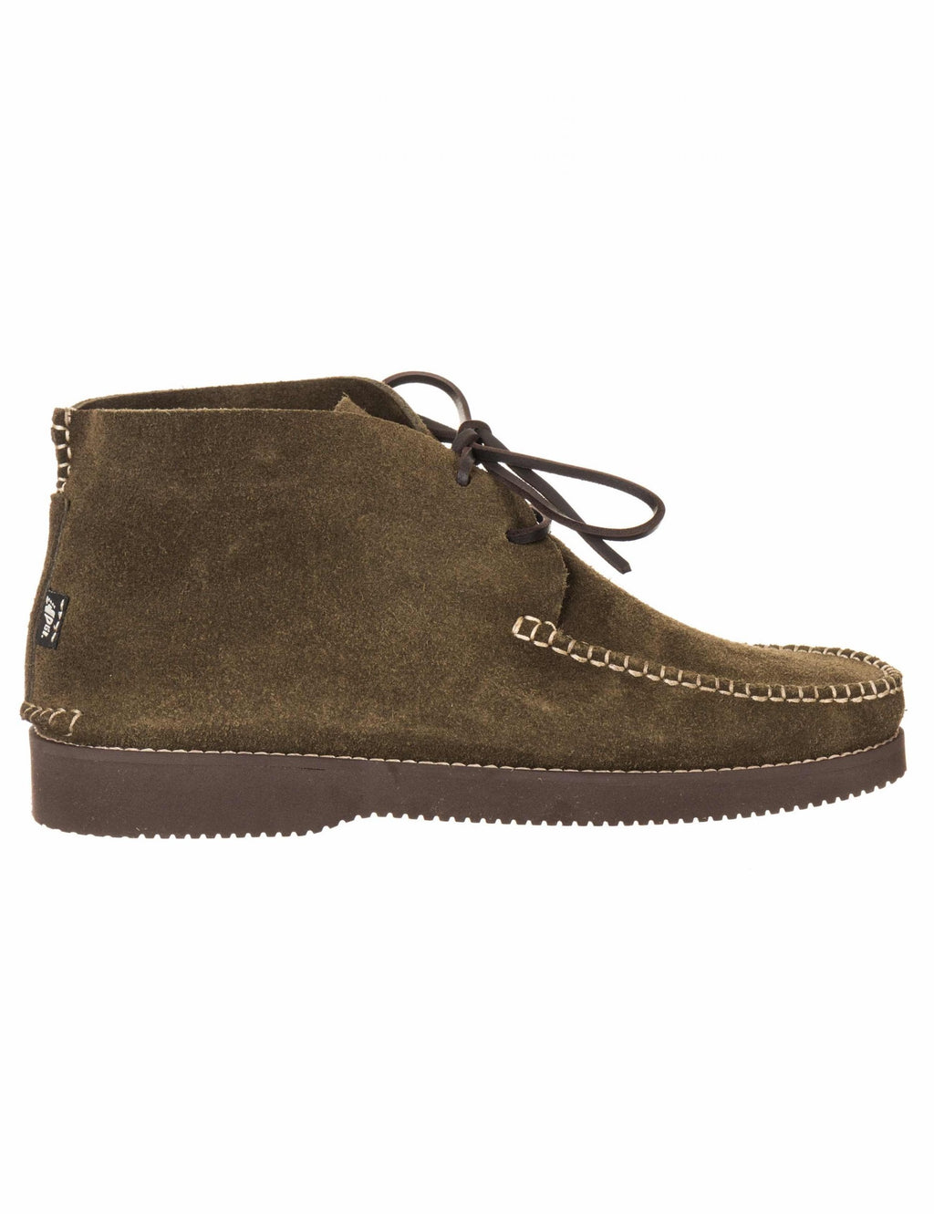 Lucas Vibram Suede Lace Up Boots - Olive