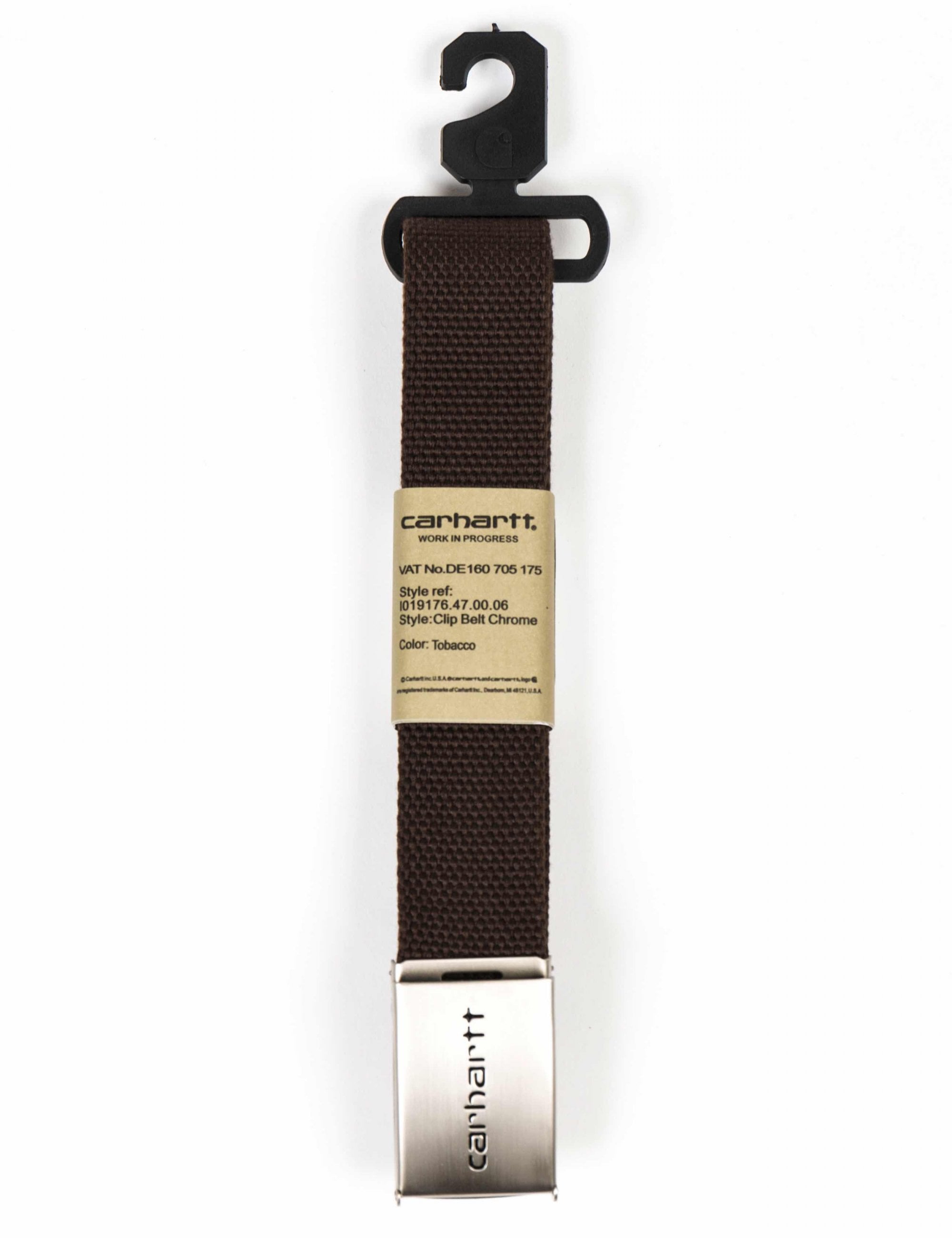 Carhartt WIP Clip Belt Chrome - Tobacco