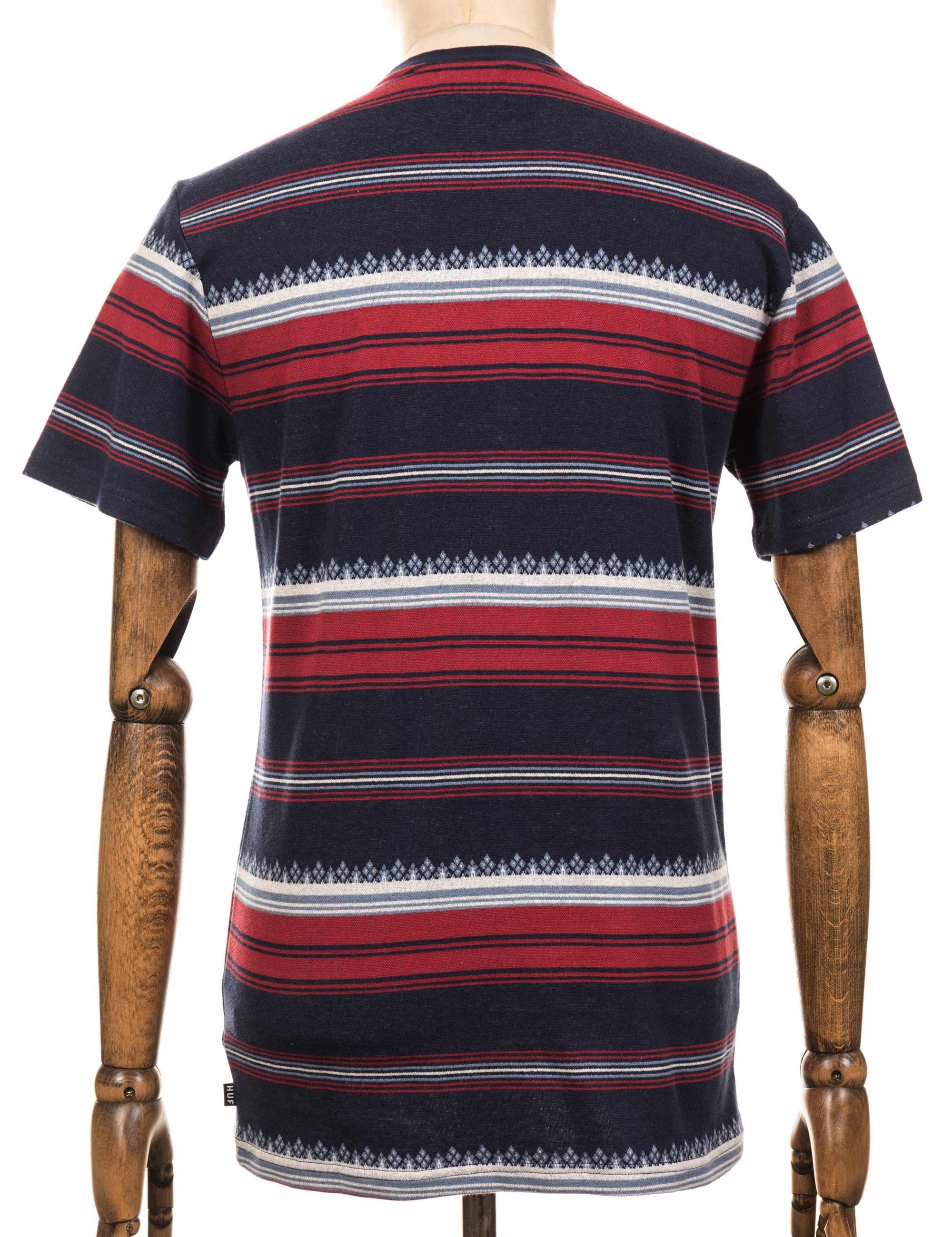 Huf Hana Knit Stripe T-Shirt - Dark Navy