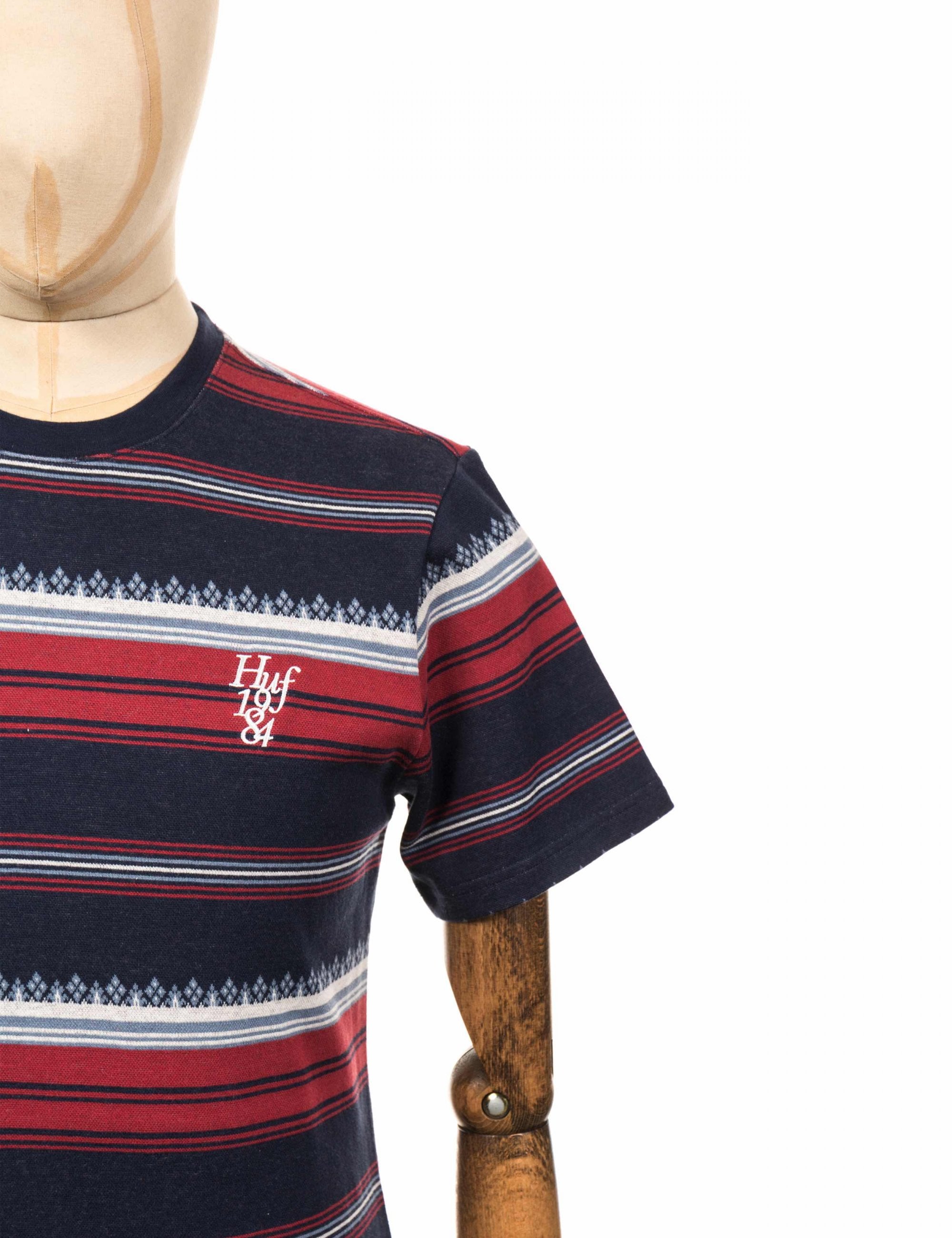 Huf Hana Knit Stripe T-Shirt - Dark Navy