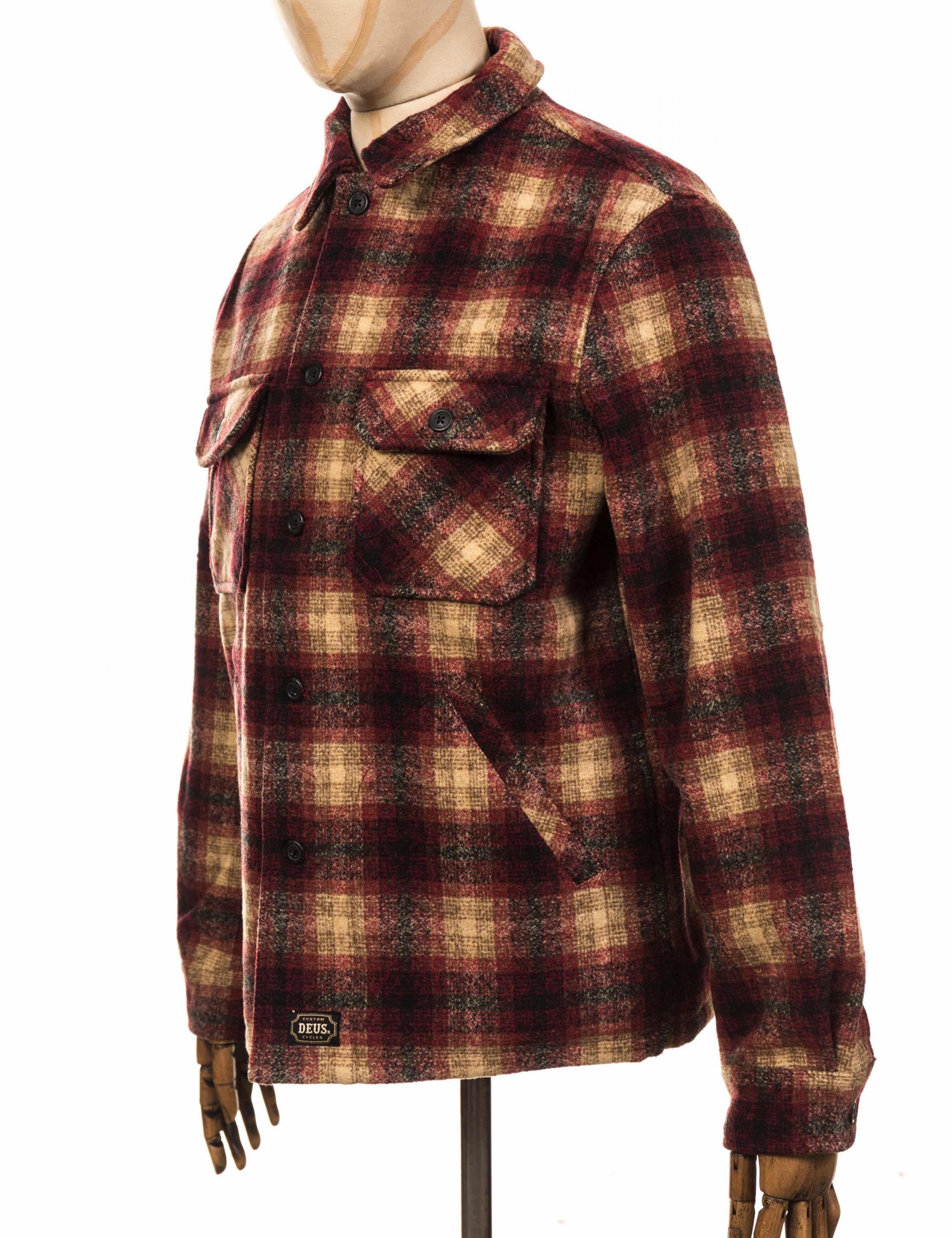 Deus Ex Machina The Piston Wool Shirt - Red