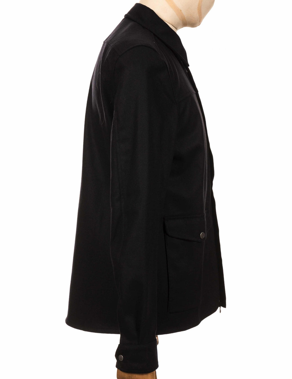 Greenland Re-Wool Shirt Jacket - Black