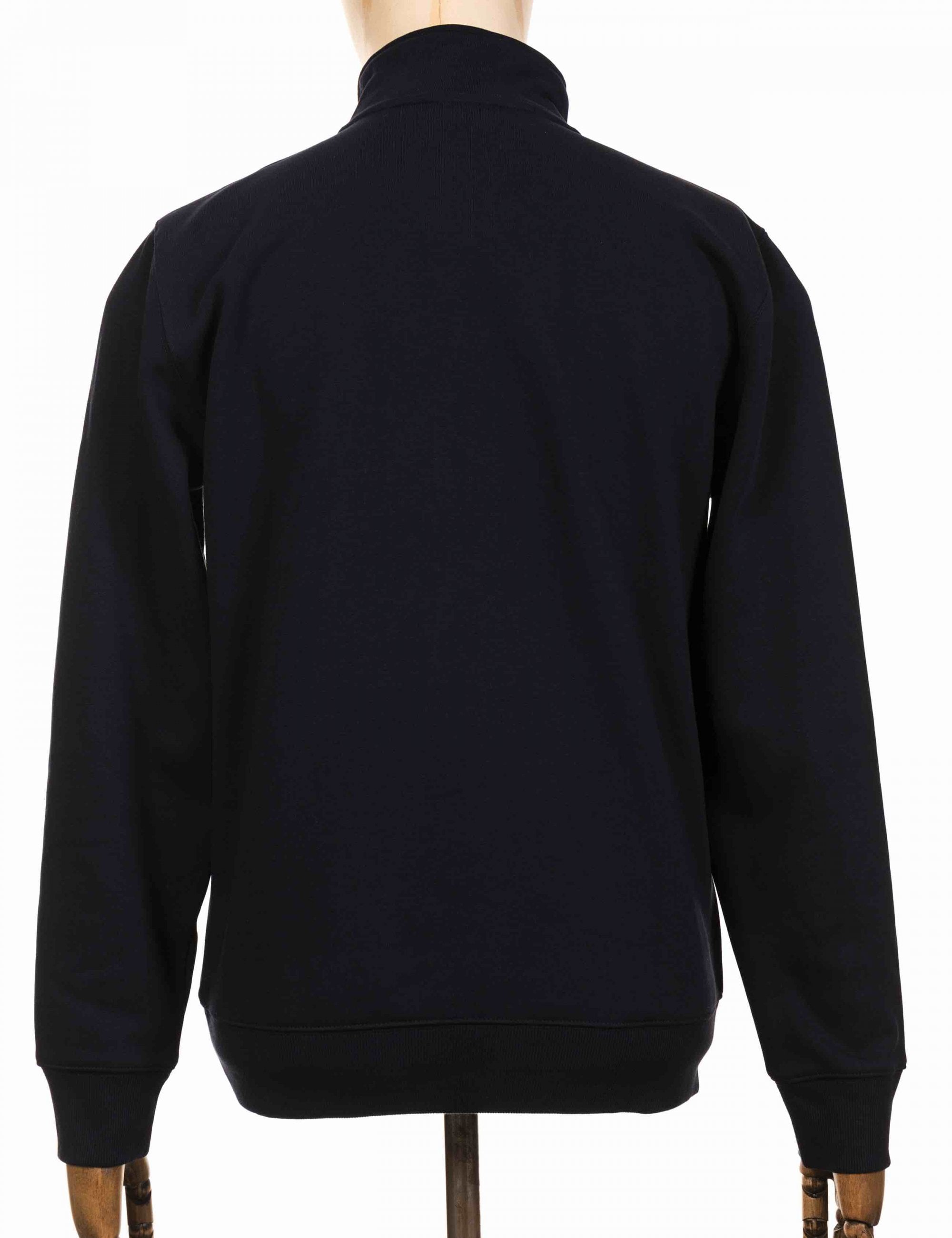 Chase Zip Neck Sweat - Dark Navy/Gold