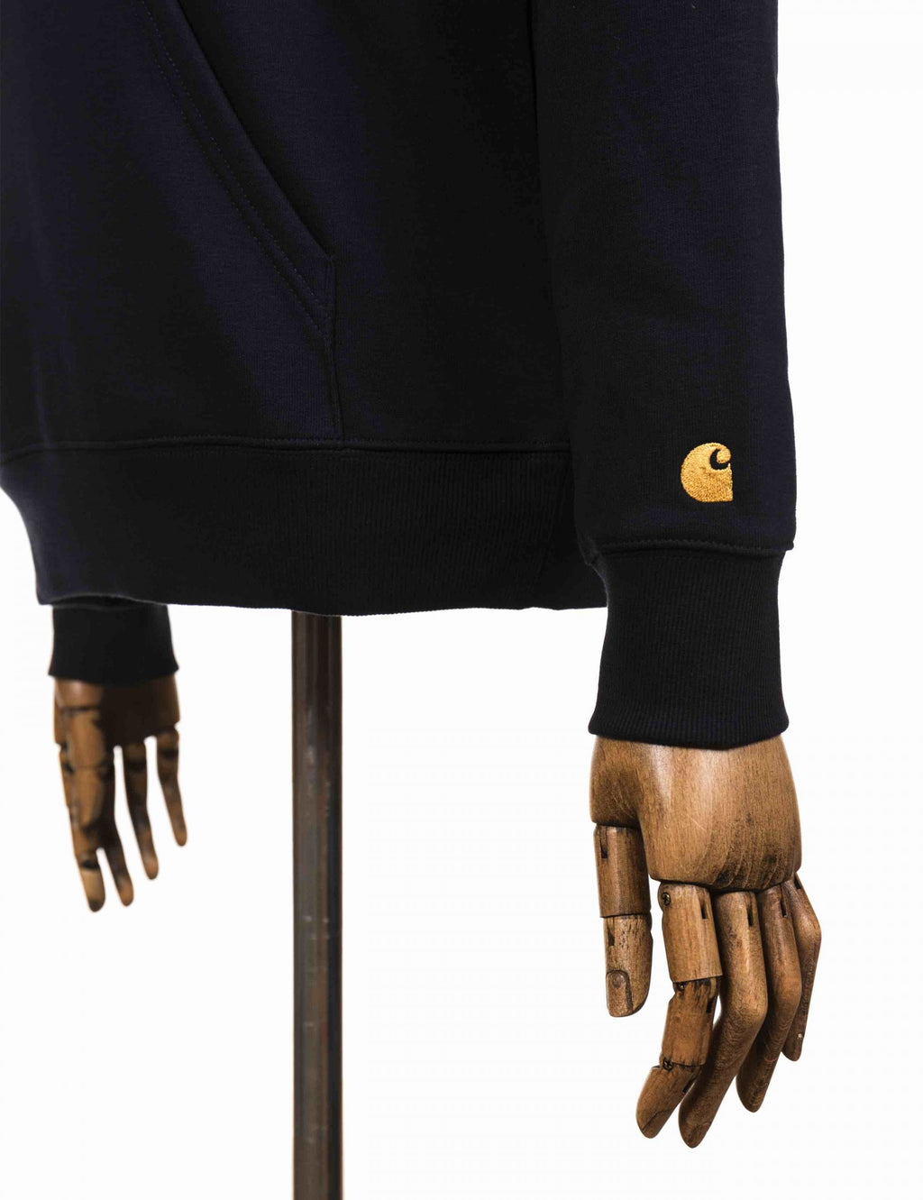 Chase Zip Neck Sweat - Dark Navy/Gold
