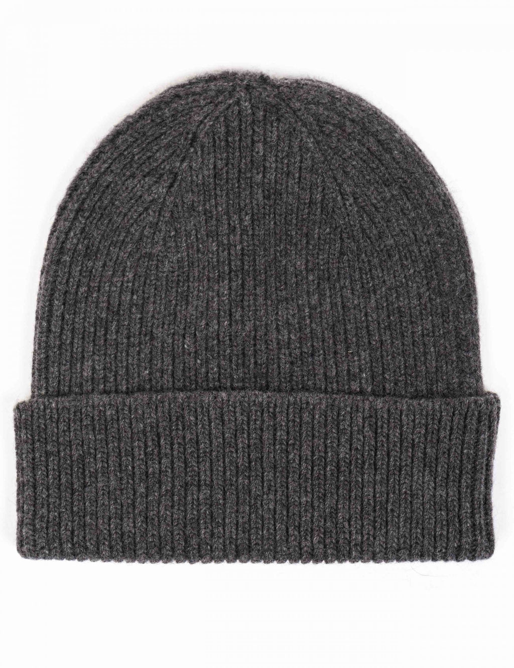 Merino Wool Beanie Hat - Lava Grey
