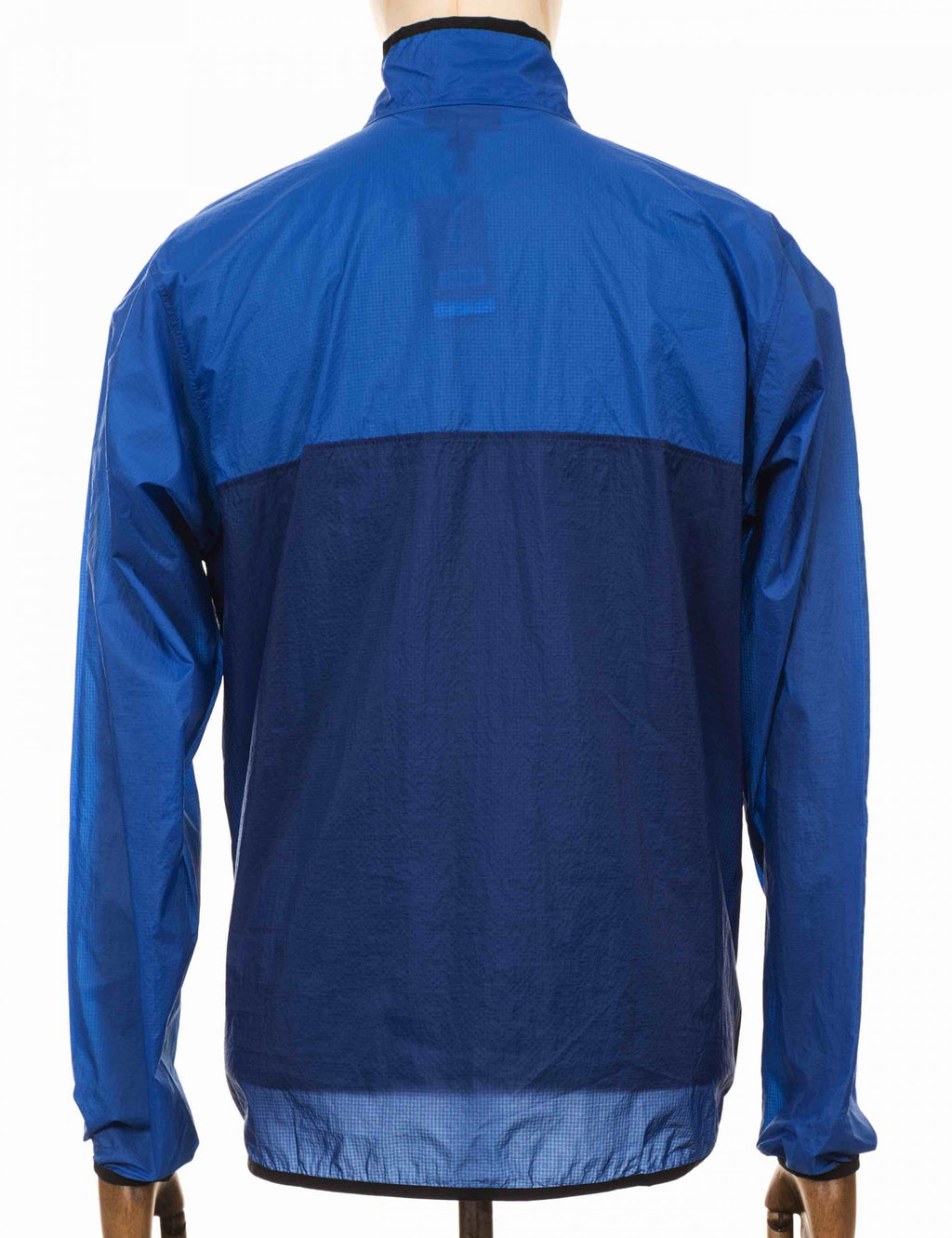 Men's Snap-T pullover top, blue, with stand collar and full back coverage