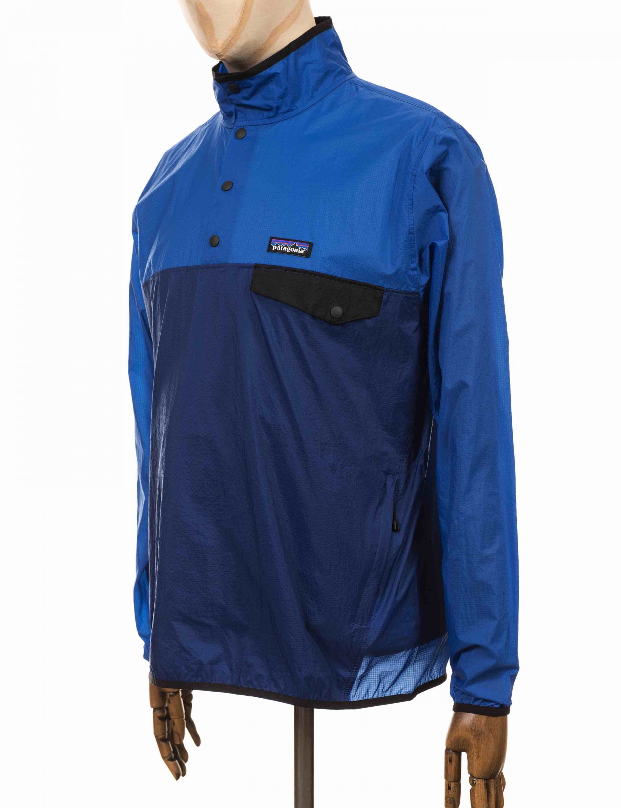 Patagonia Houdini Snap-T Pullover Top - Superior Blue - Clothing