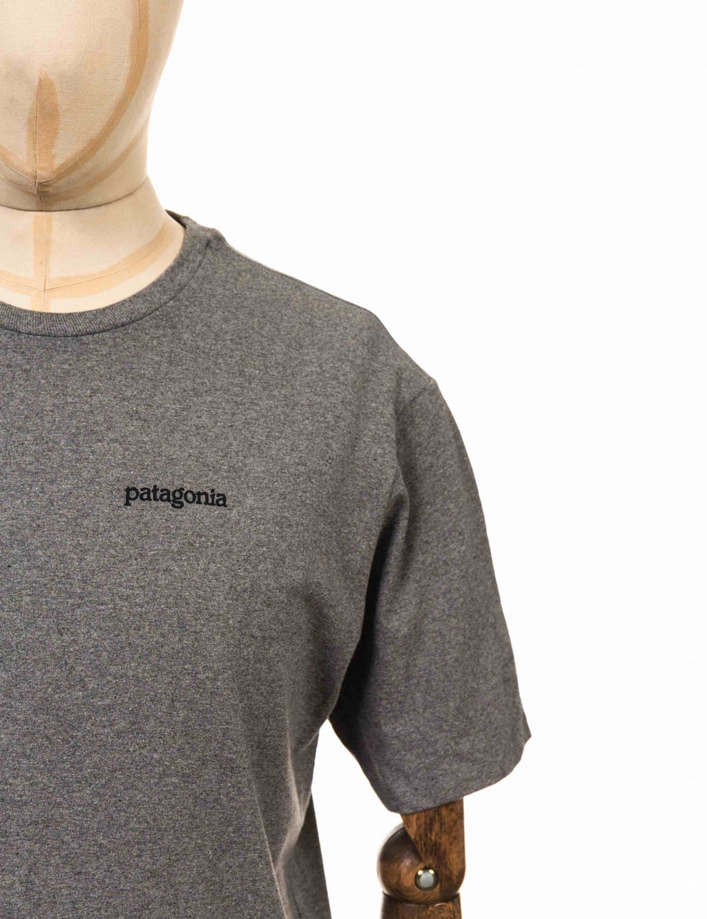 Men's T-shirt, heather gray, Patagonia logo on chest