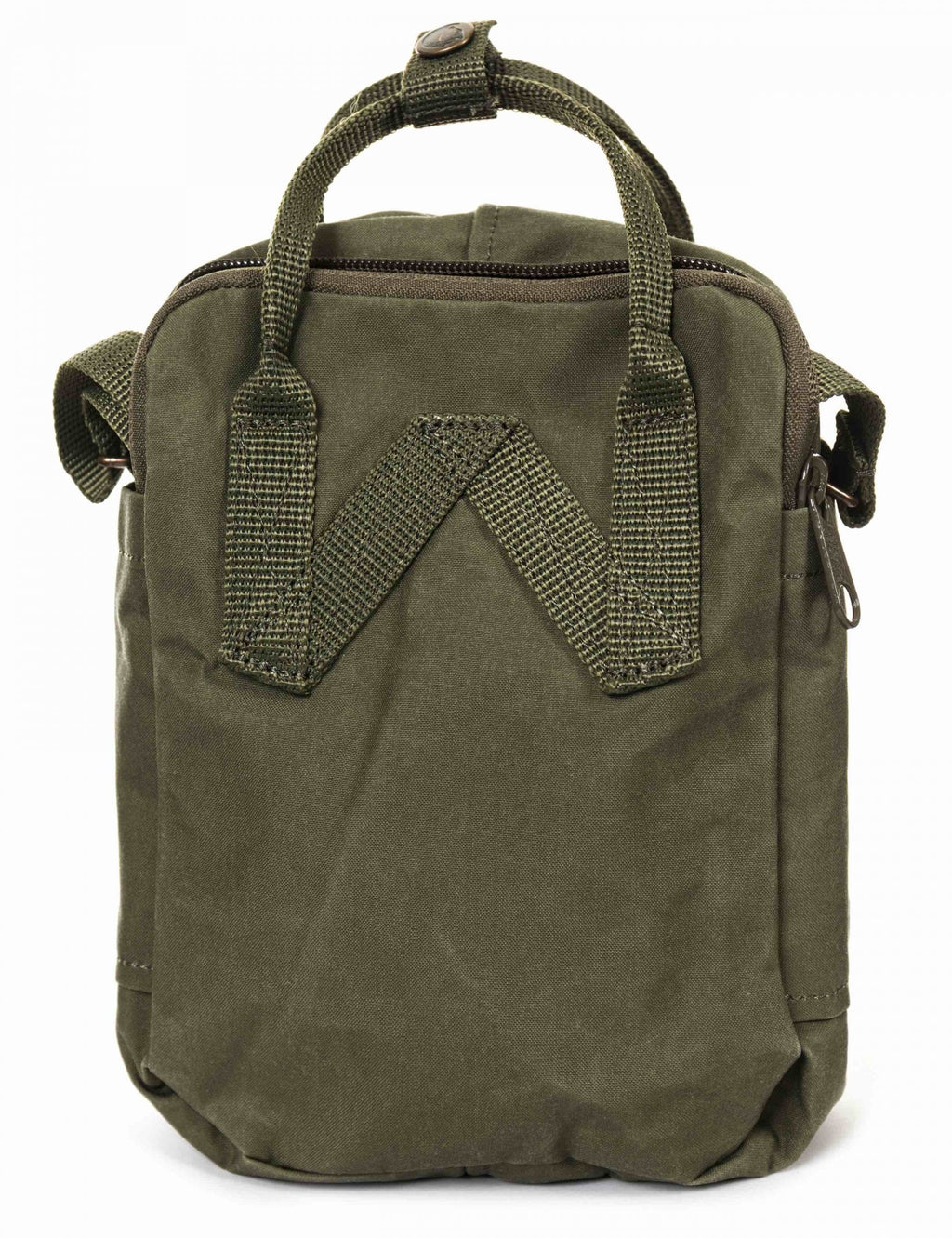 2.5L green sling bag back panel with woven webbing handle