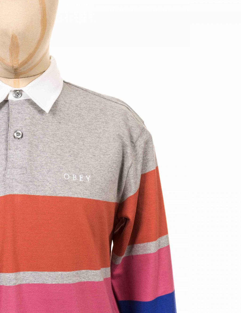Automation Rugby Polo Shirt - Heather Ash Multi