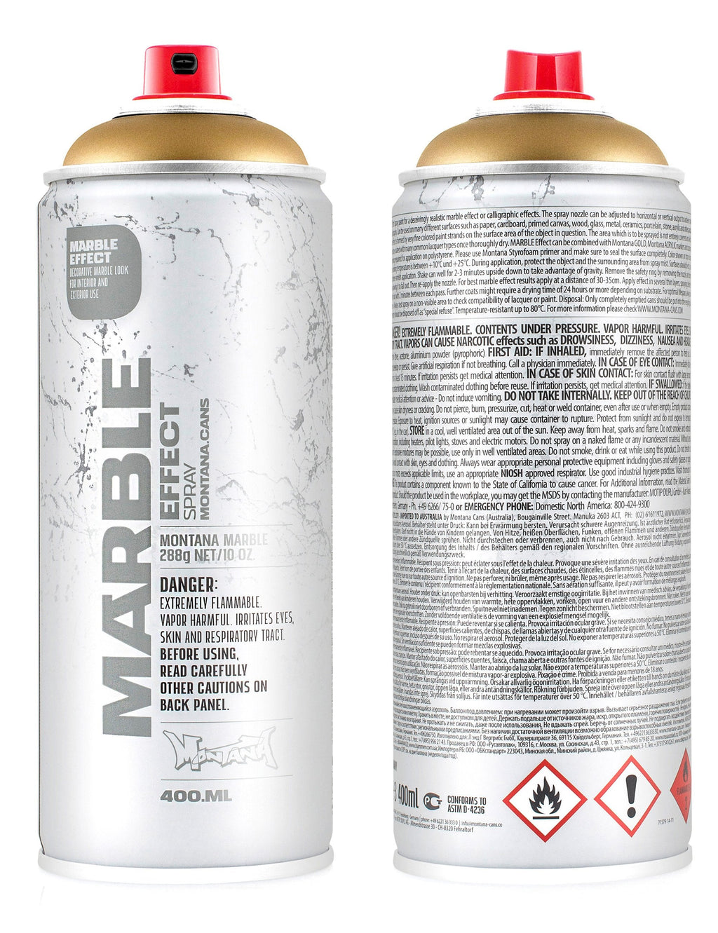 Marble Effect Spray Paint 400ml - Gold EMGOLD